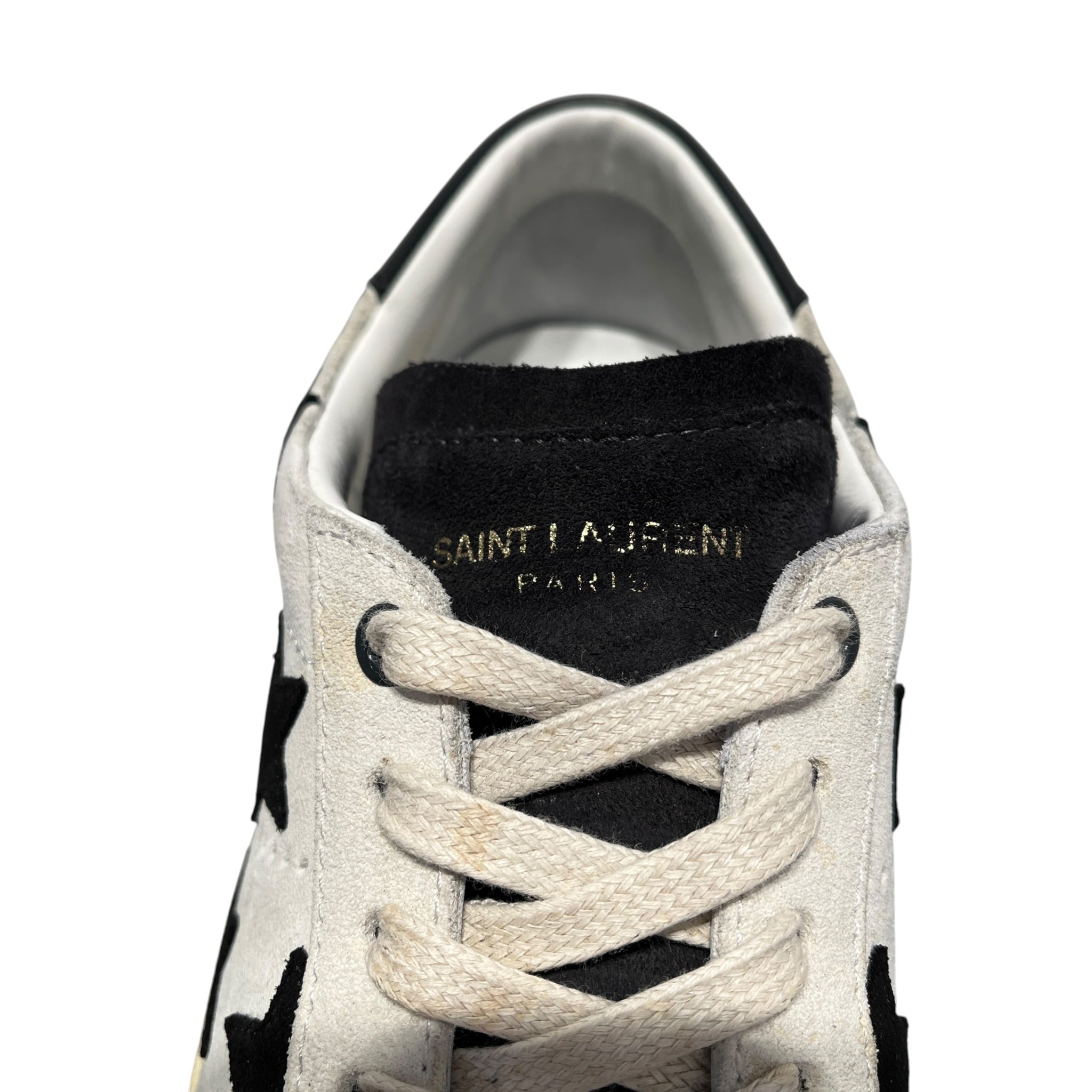 SAINT LAURENT/Low-Sneakers/US 8/All Over Print/Suede/WHT/BLK STARS/BLK HEEL view 6