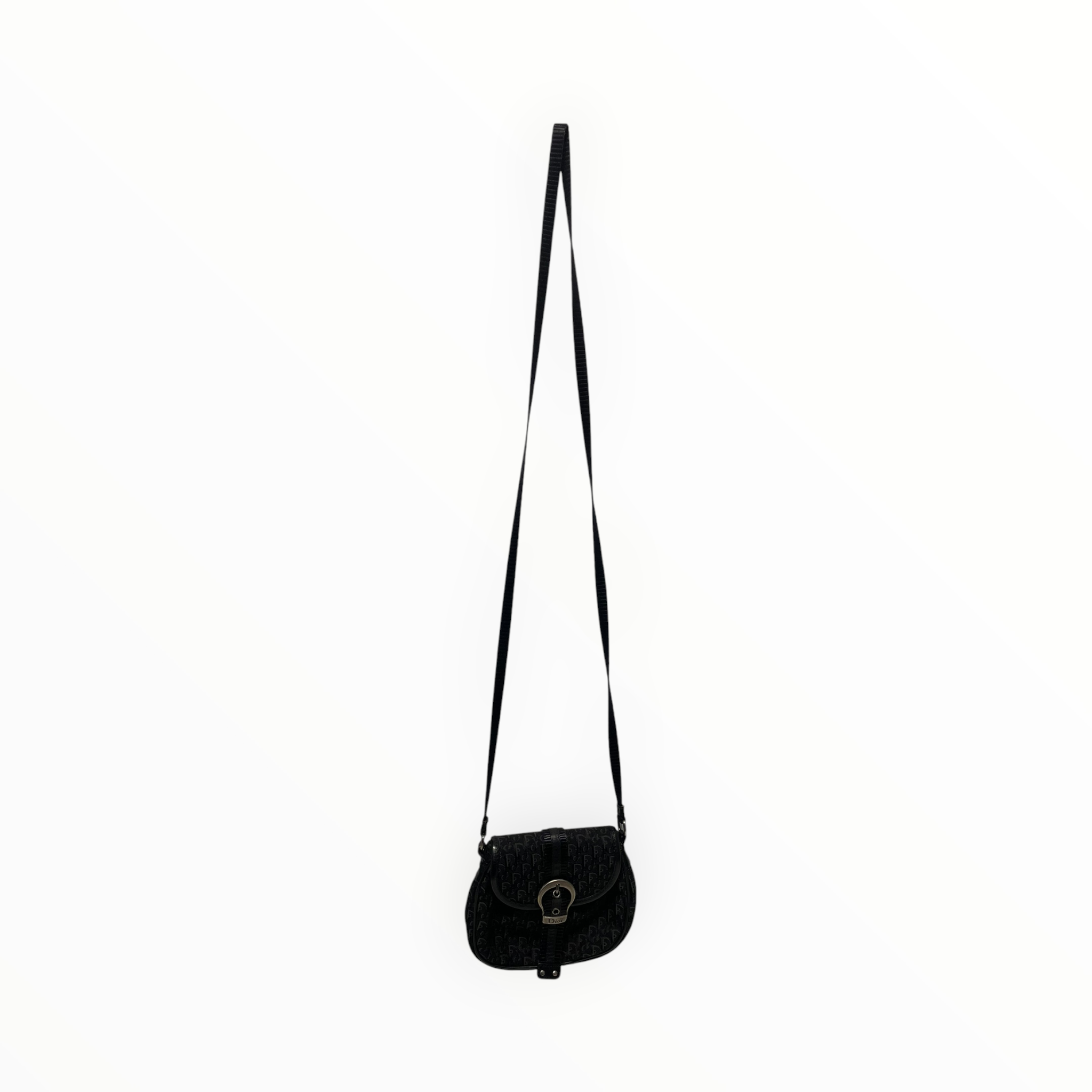 Christian Dior/Cross Body Bag/Monogram/BLK/crossbody buckle pouch view 1