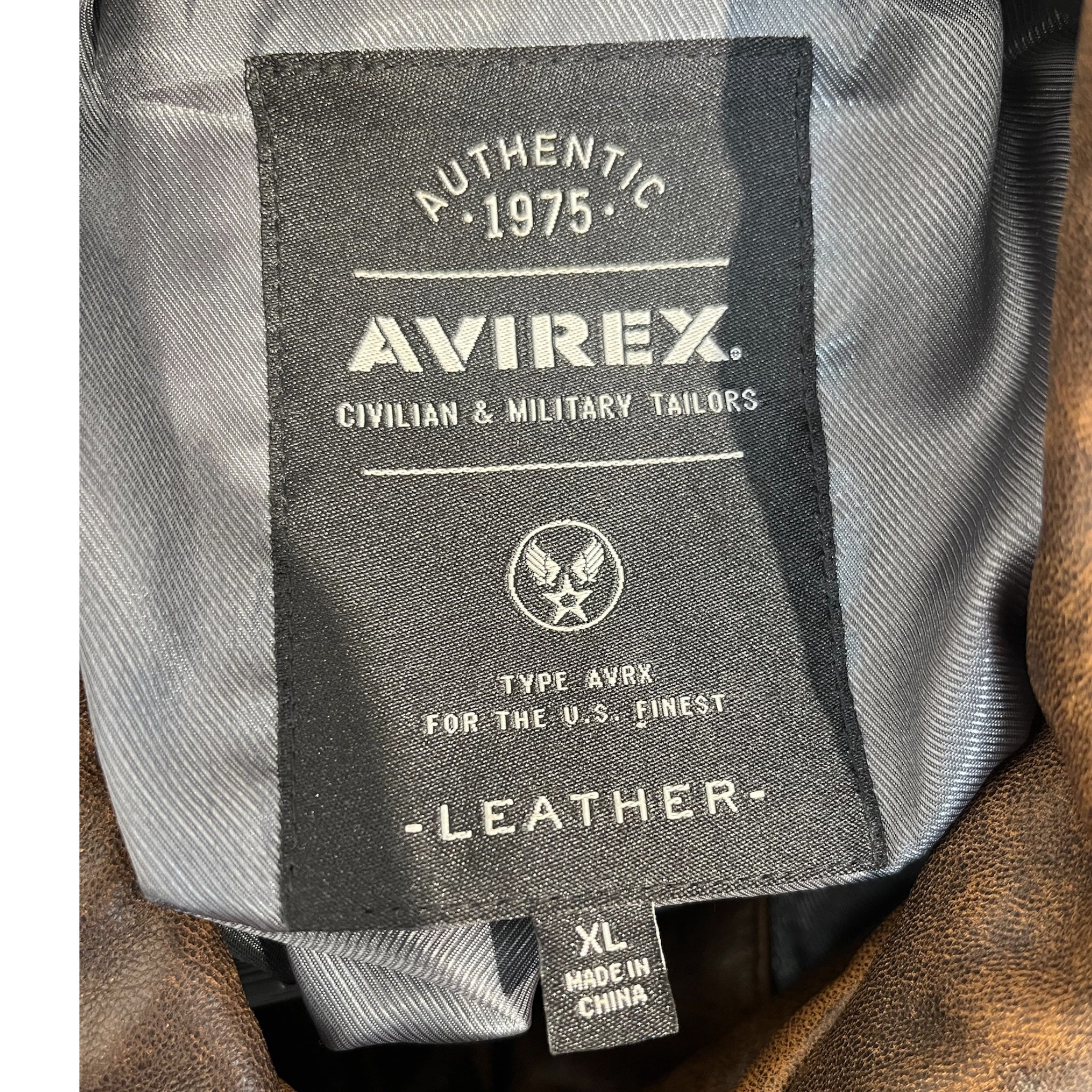 AVIREX/Leather Jkt/XL/Leather/BRW/military ww2 back hit view 3