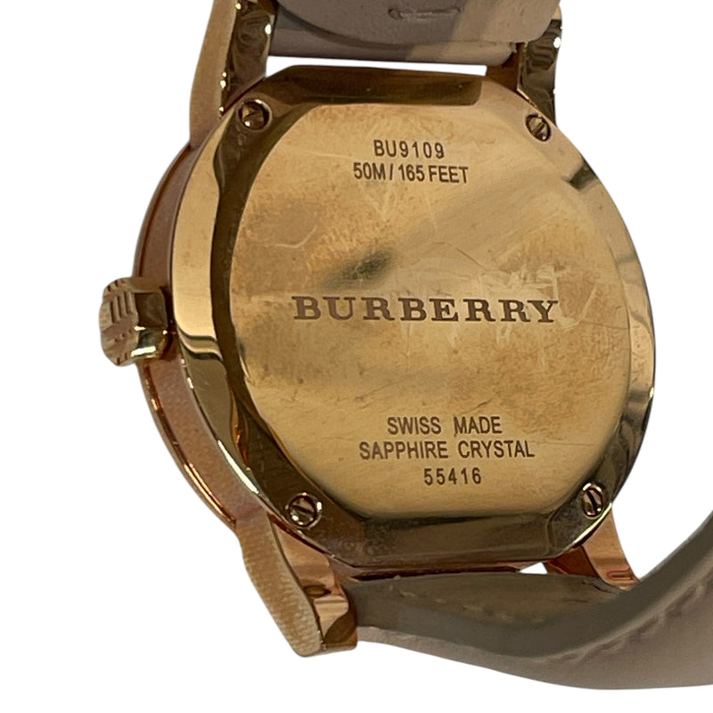 BURBERRY/Quartz Watch/Leather/PNK/