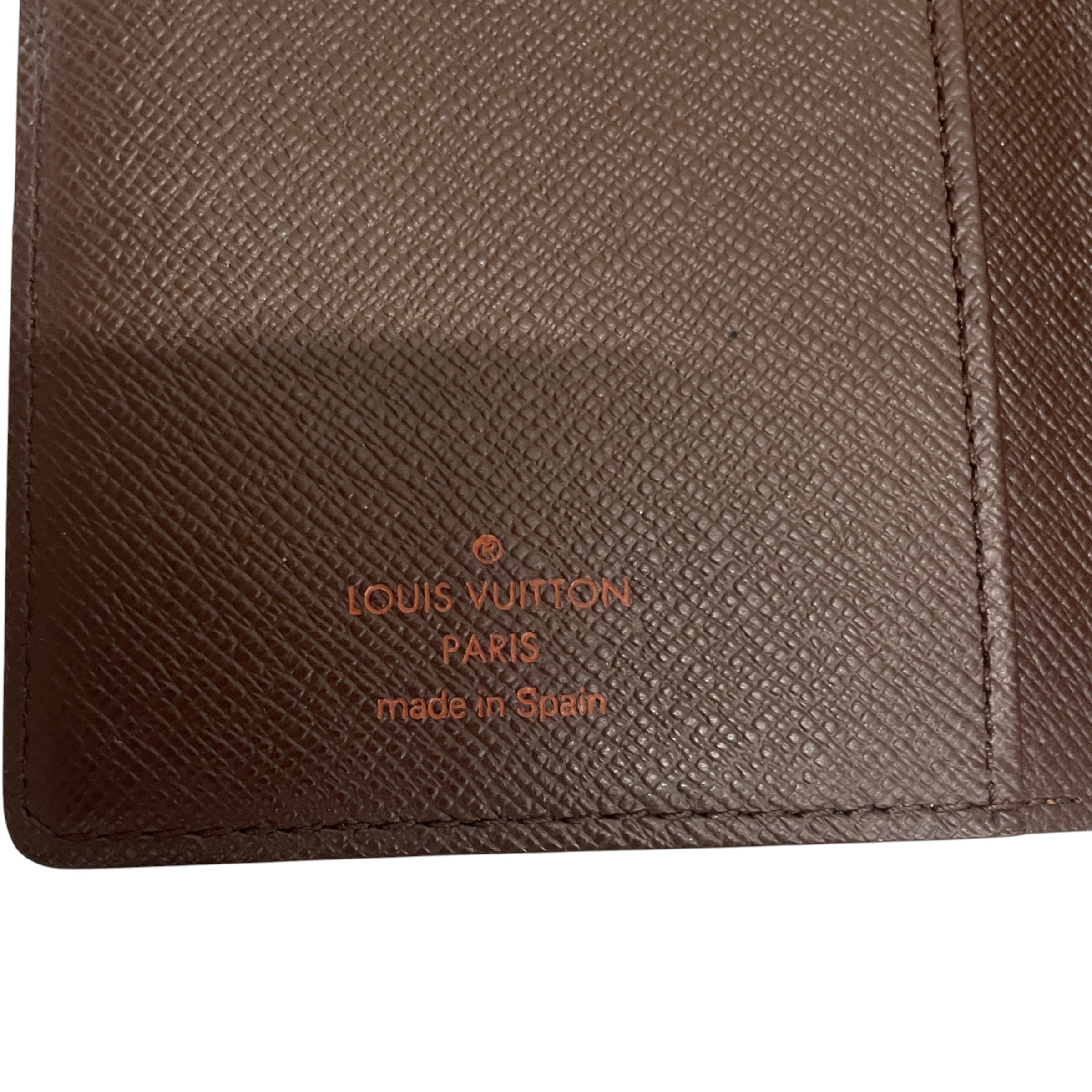 LOUIS VUITTON/Wallet/Glen Check/Leather/BRW/L's/EBENE PASSPORT HOLDER view 5