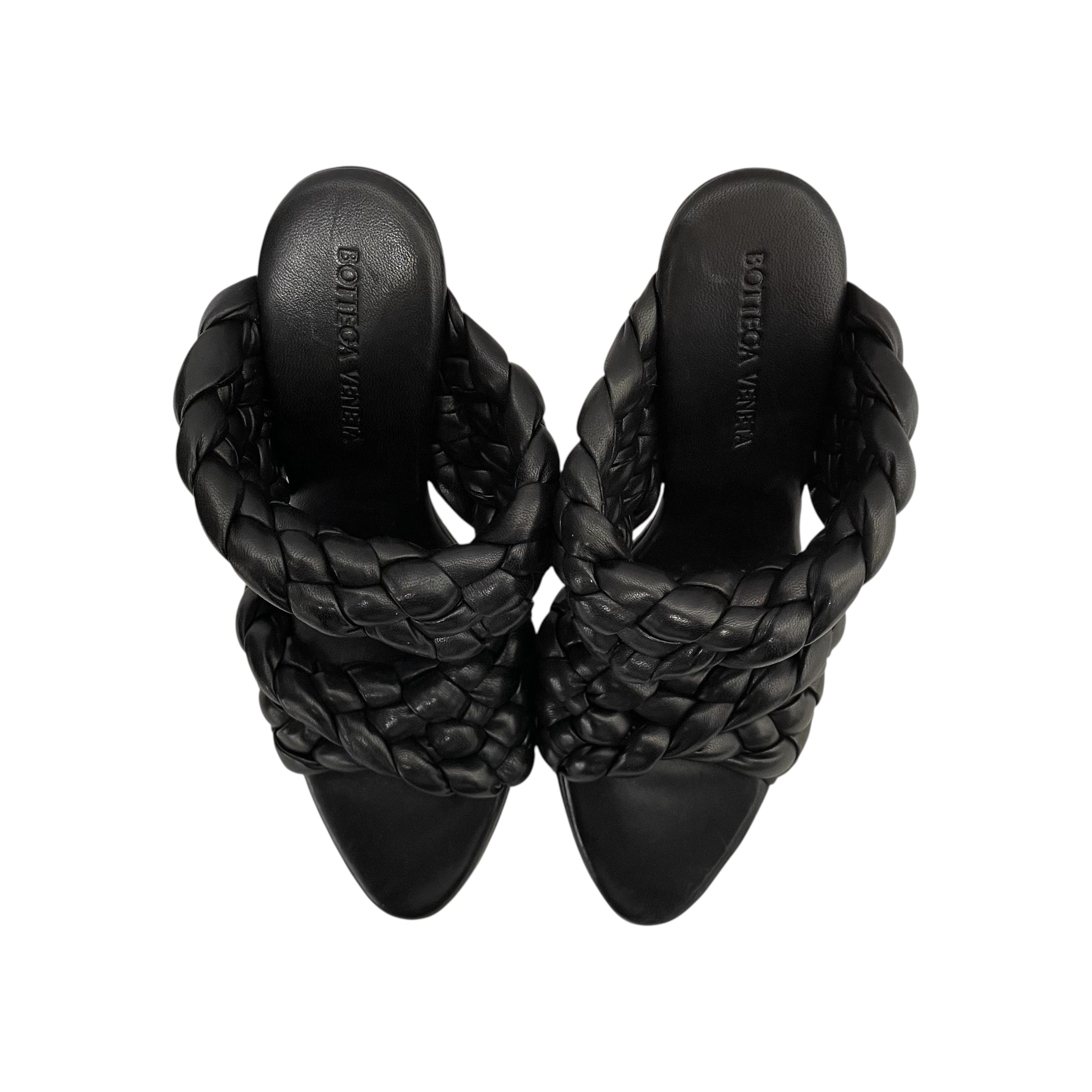 BOTTEGA VENETA/Heels/EU 36/Leather/BLK/Basket Twist Weave view 5
