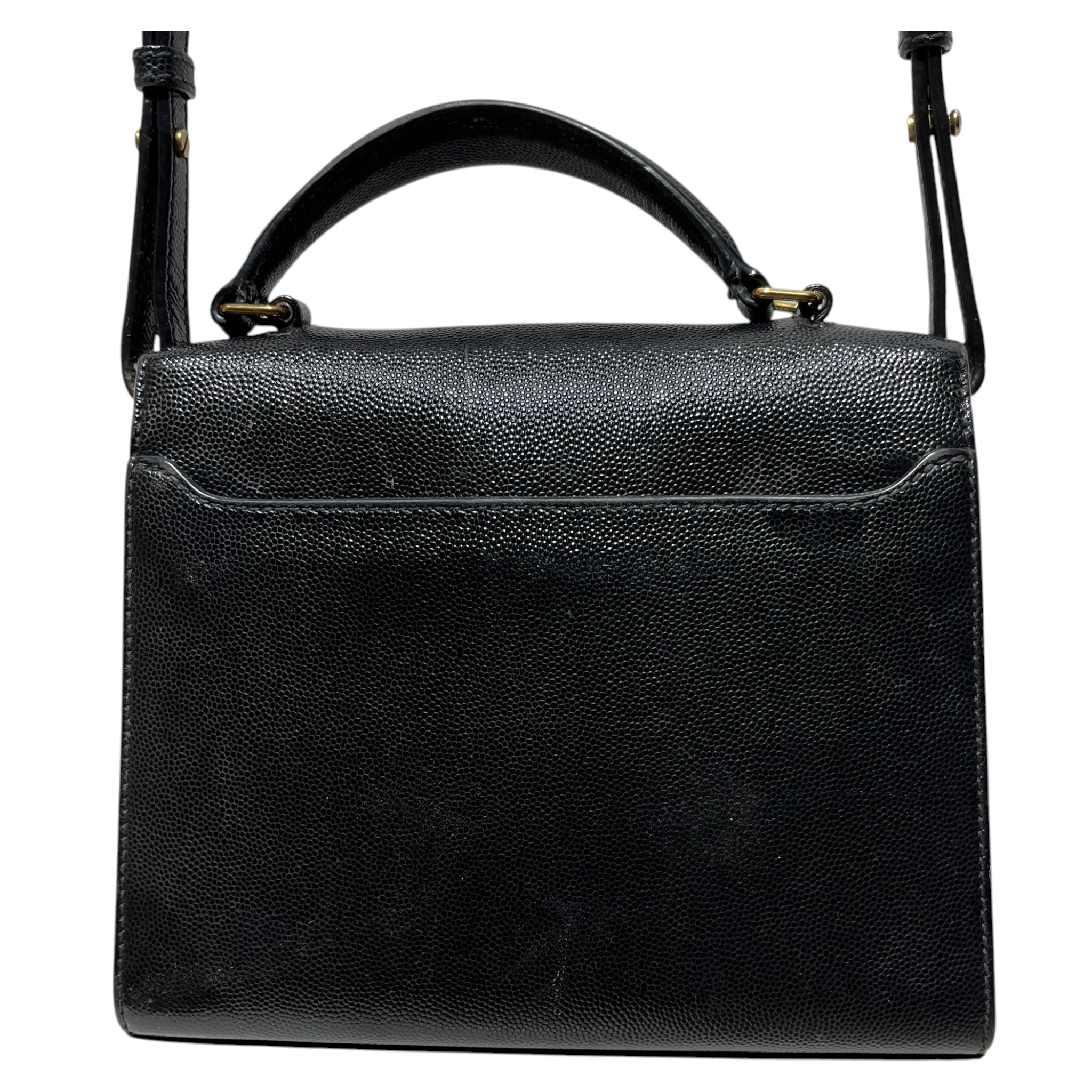 YVES SAINT LAURENT/Cross Body Bag/Leather/BLK/Cassandra Top Handle Mini view 5