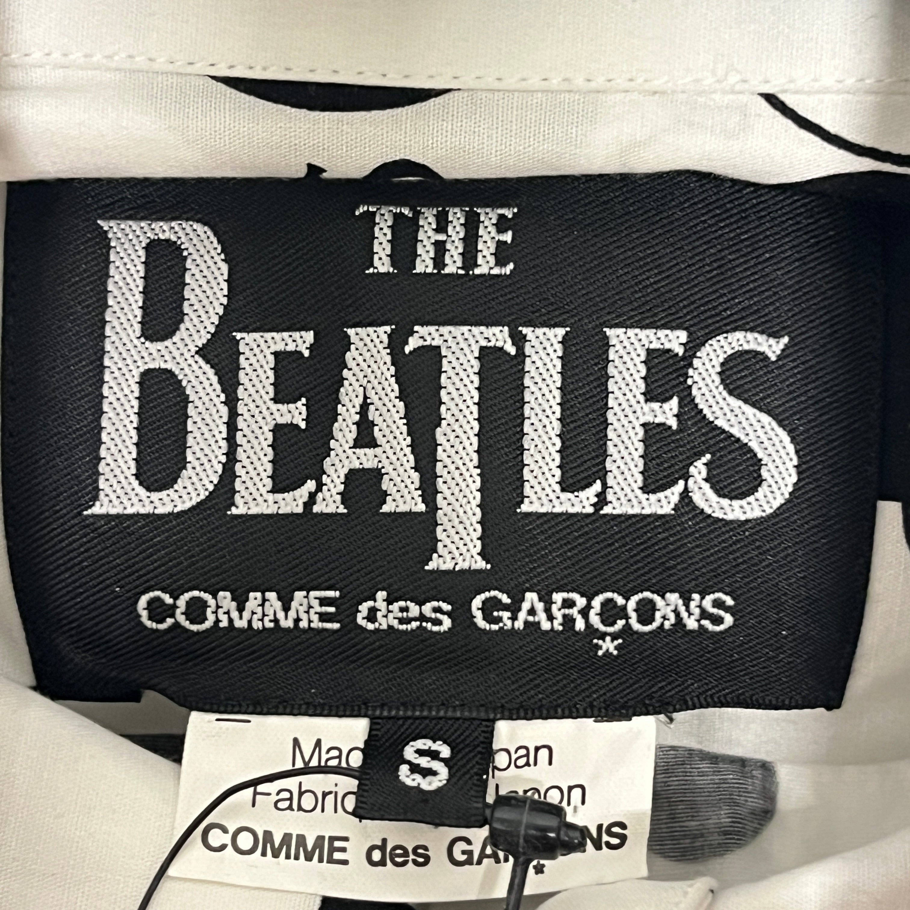 THE BEATLES COMME des GARCONS/LS Shirt/S/Cotton/WHT/All Over Print/WHITE/BLK APPLE POLKA DOT BNWT view 3