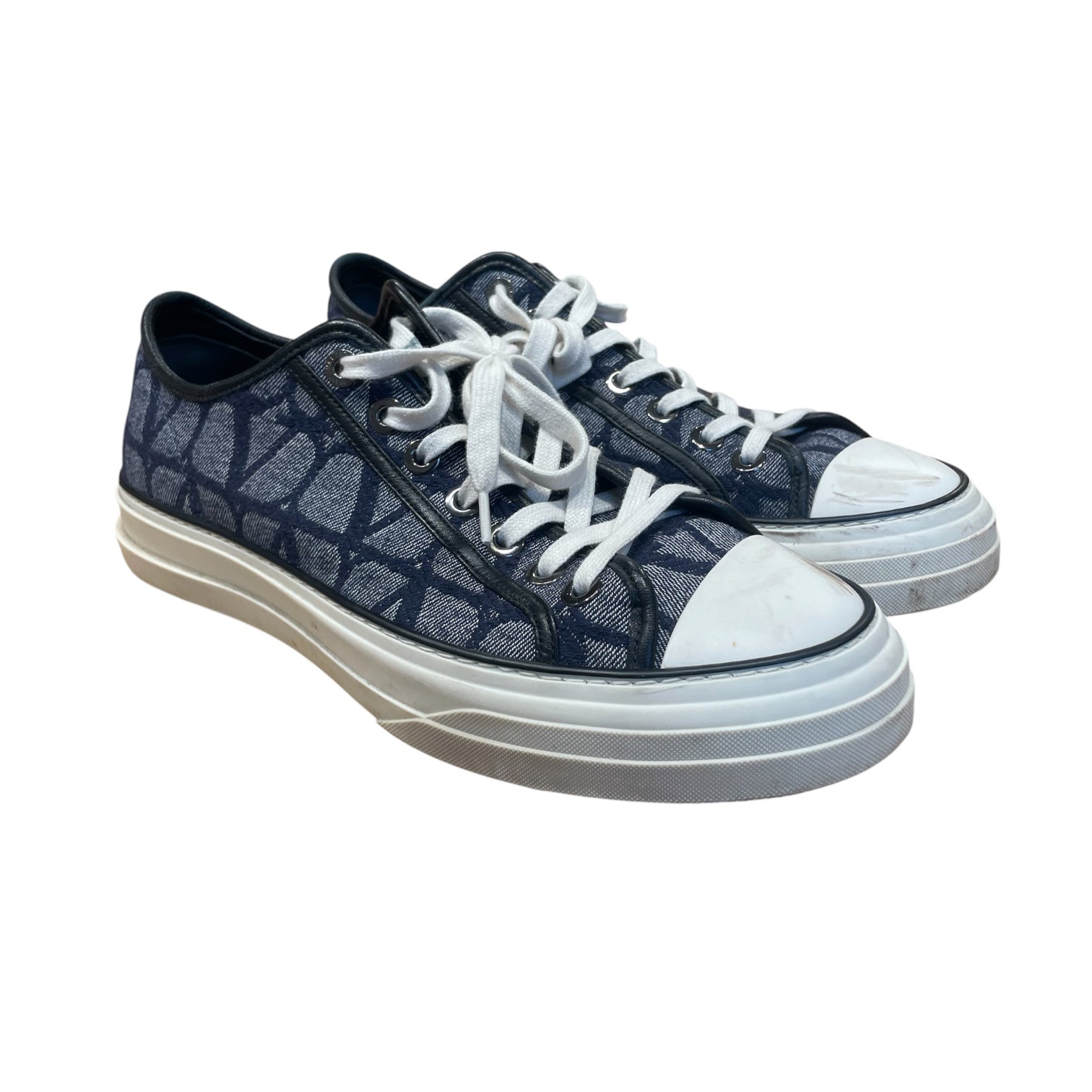VALENTINO GARAVANI/Low-Sneakers/EU 42.5/Monogram/Cotton/NVY/CONVERSE STYLE/ S4H2Y2 view 1