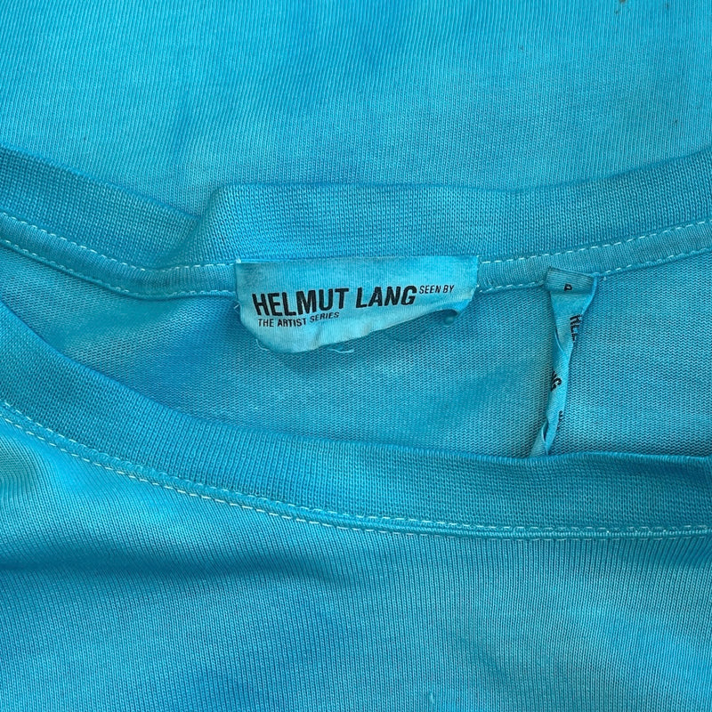 Helmut Lang/LS T-Shirt/S/Cotton/BLU/boris mikhailov