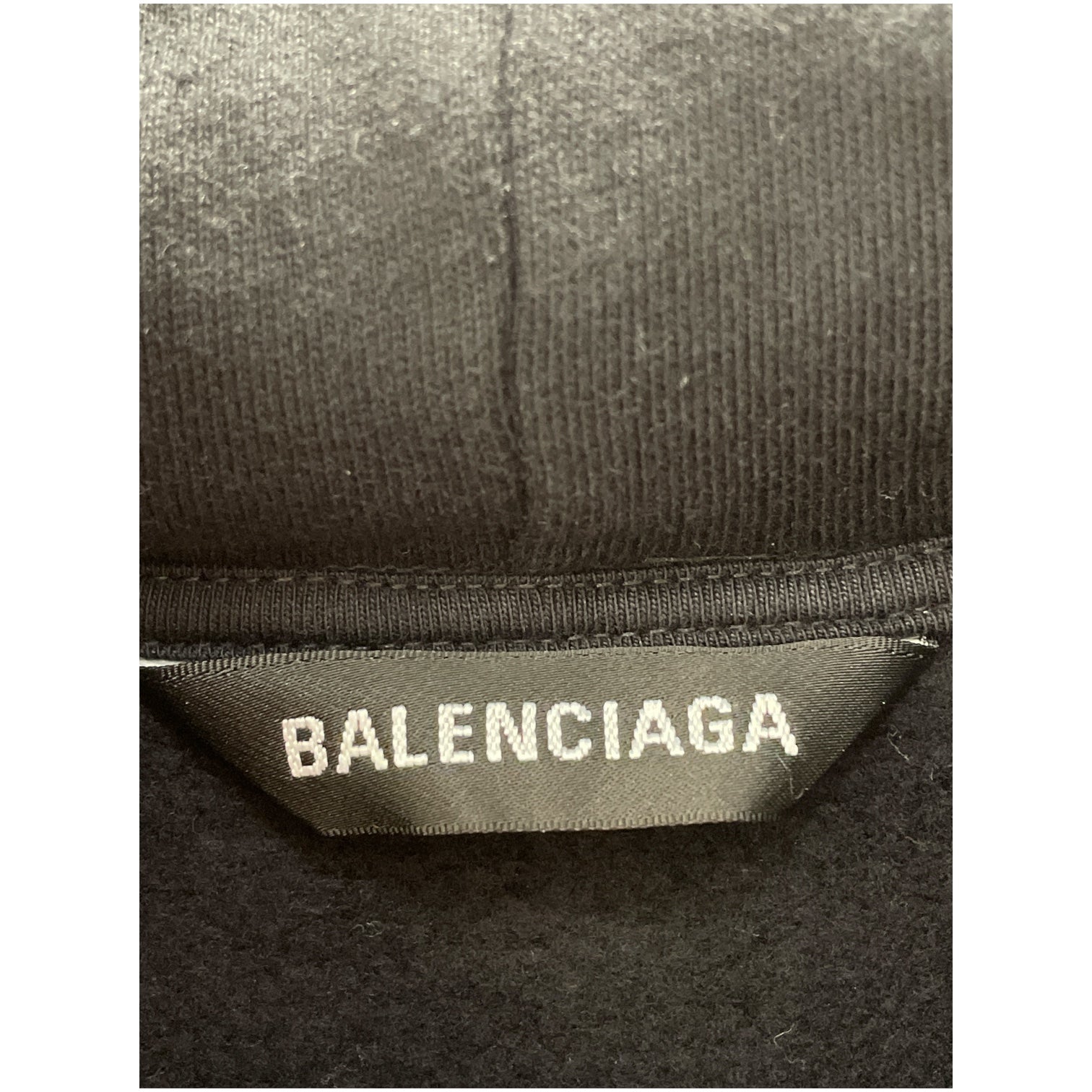 BALENCIAGA/Hoodie/M/Cotton/BLK/b logo embroided view 3
