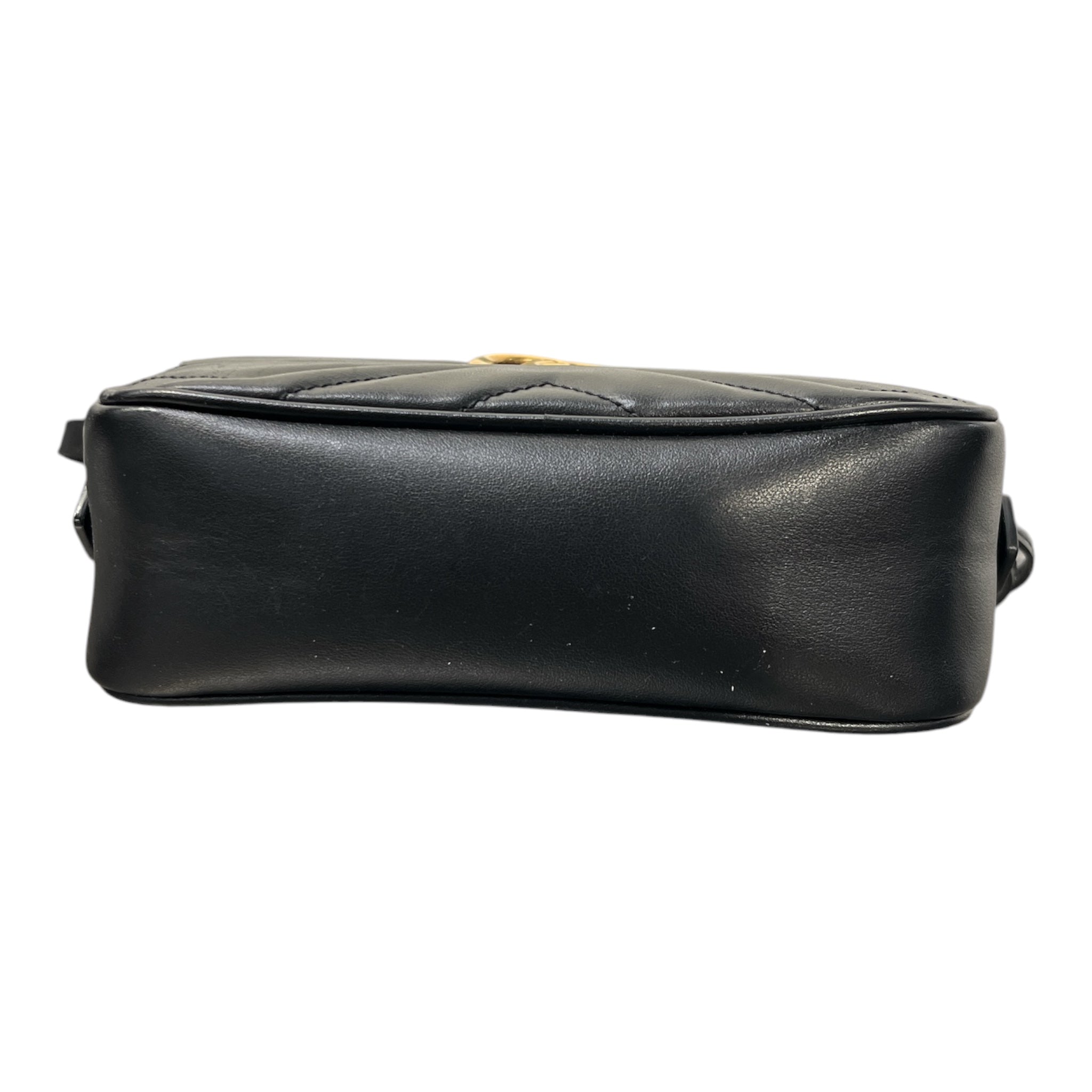 GUCCI/Cross Body Bag/Leather/BLK/MARMOT MINI CAMERA, "SRB" view 3