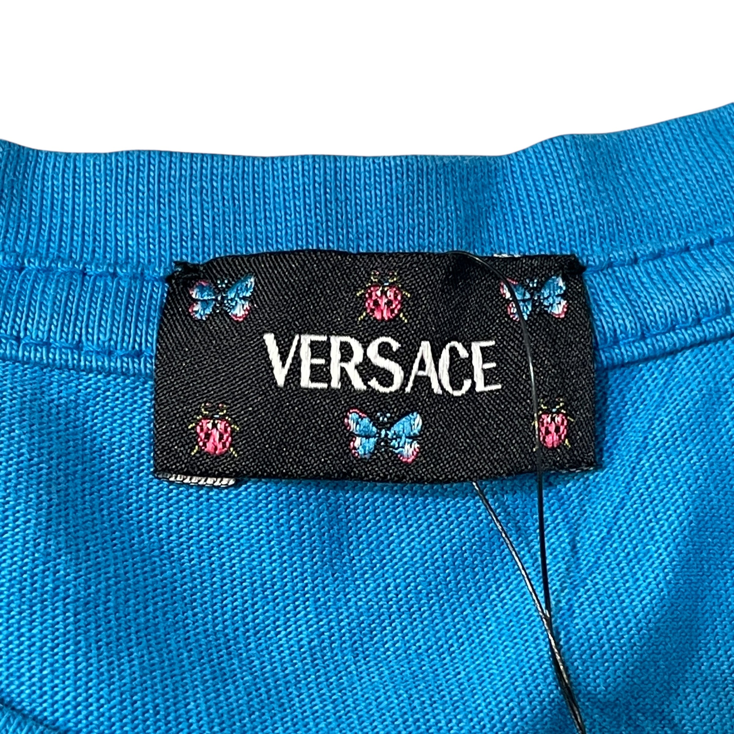 VERSACE/T-Shirt/36/Graphic/Cotton/BLU/Safety Pin Cropped T-shirt view 3