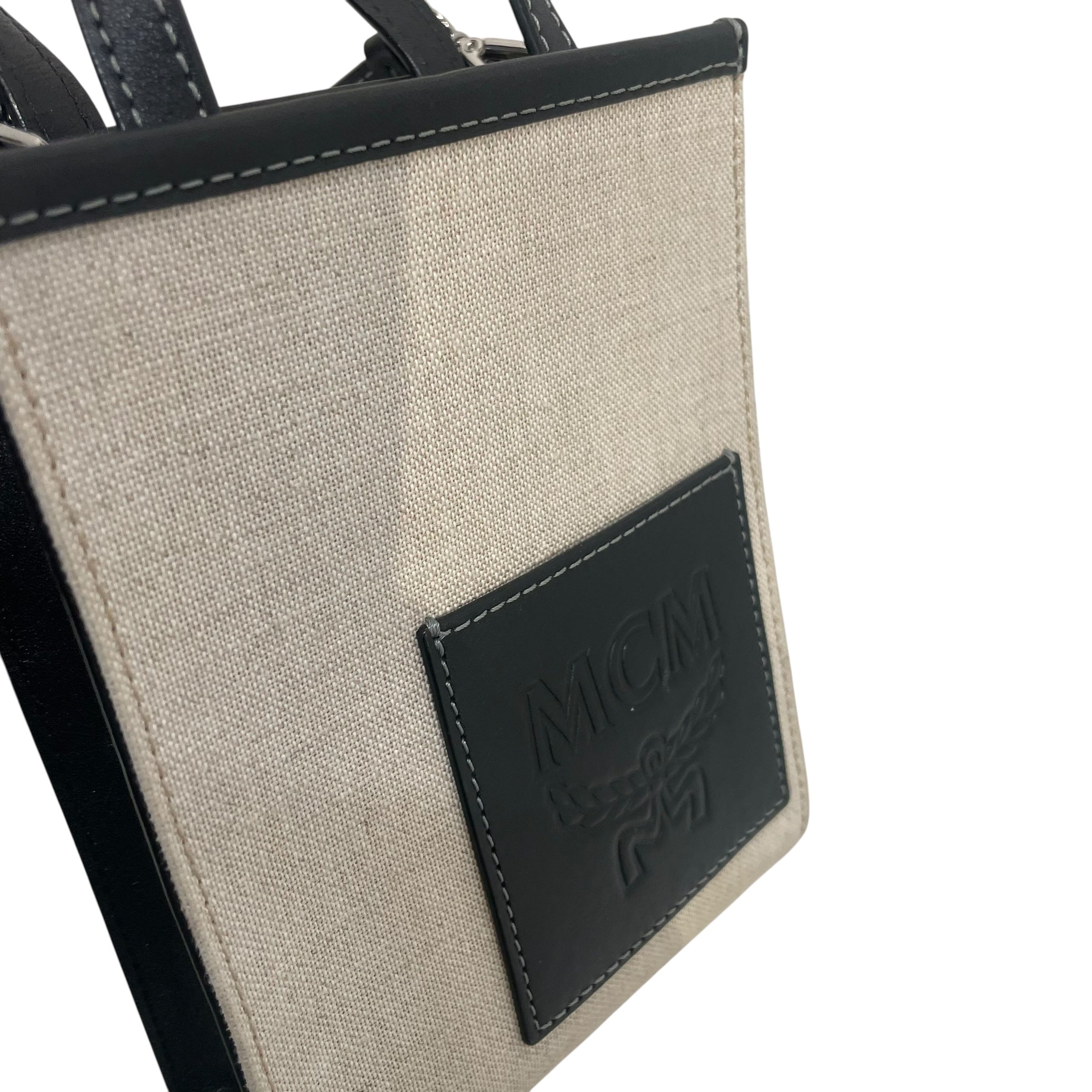 MCM/Cross Body Bag/Leather/CRM/Canvas Tote view 5