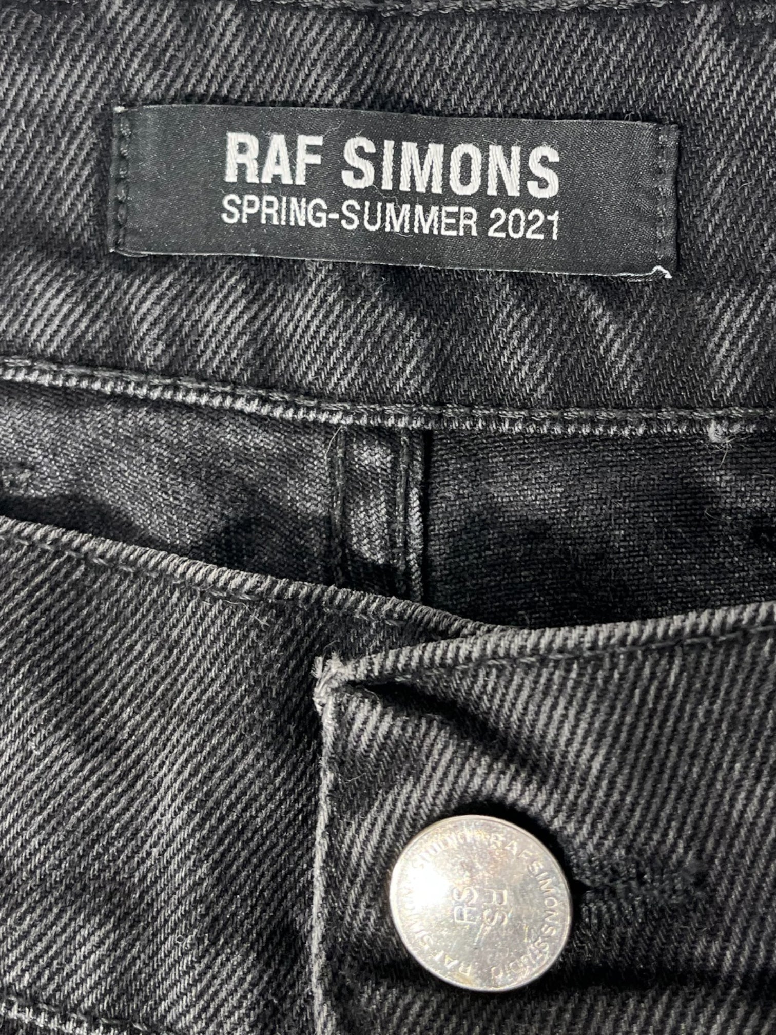RAF SIMONS/Pants/34/Cotton/BLK/FLARE WORKWEAR JEANS view 3