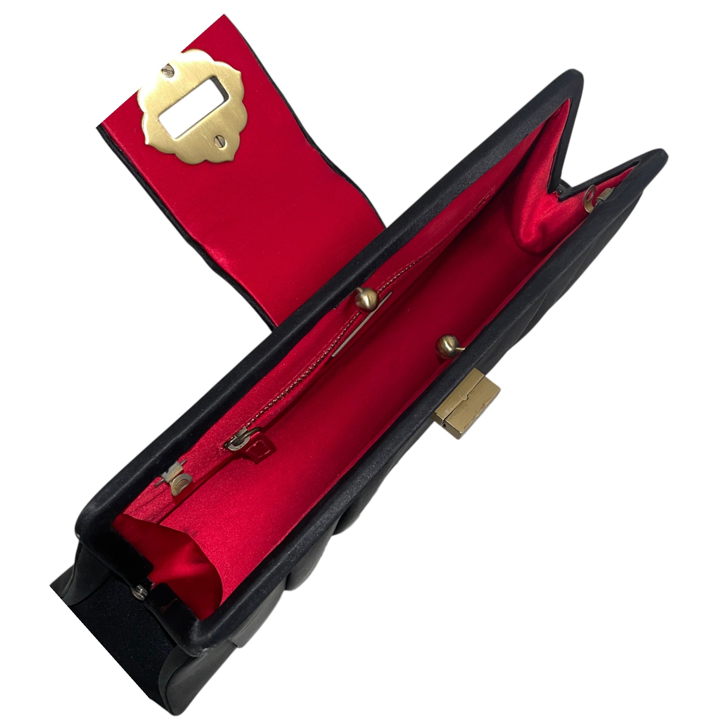 Shanghai Tang/Cross Body Bag/BLK/Satin Clutch Bag view 5