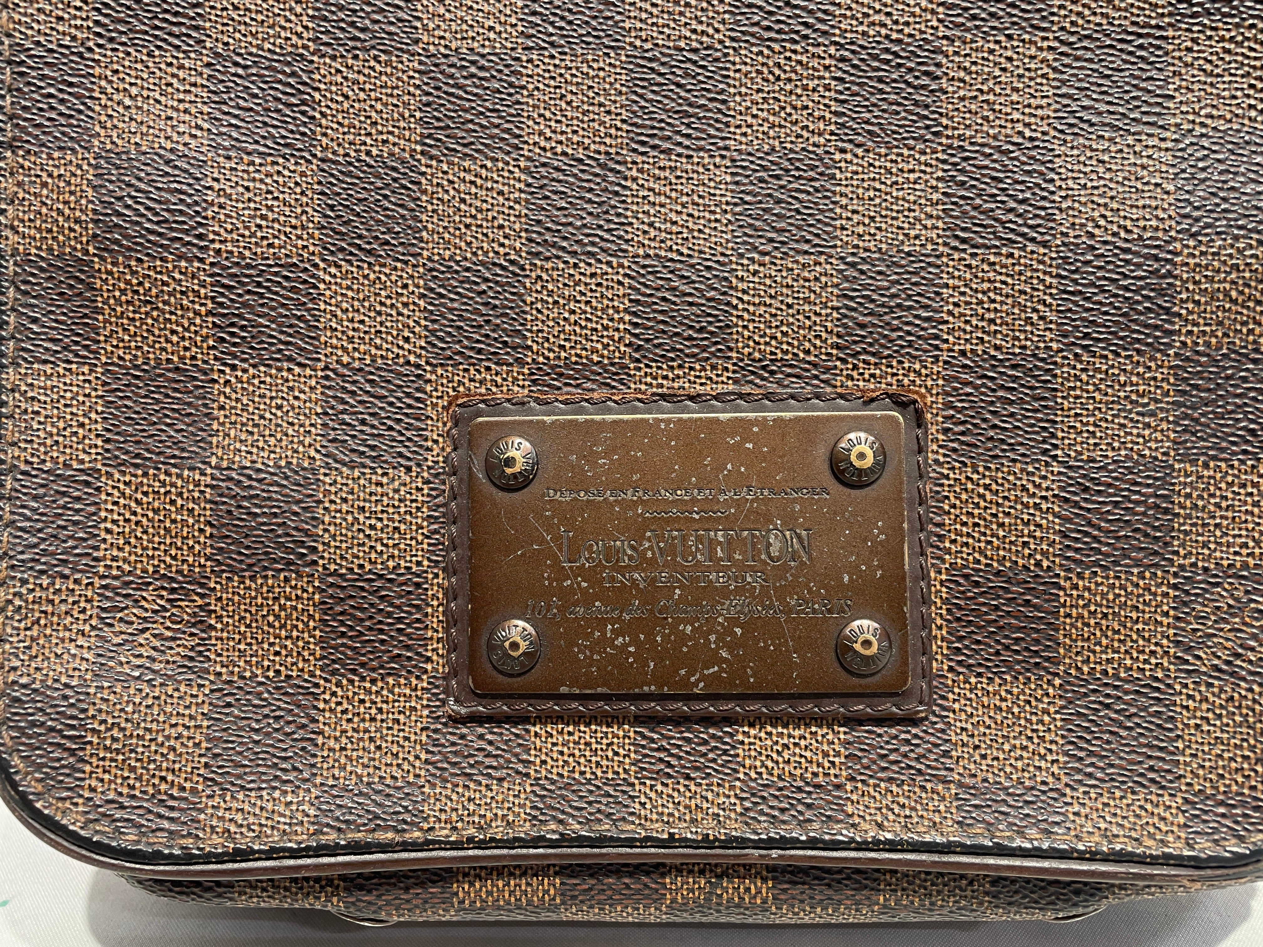 LOUIS VUITTON/Cross Body Bag/Monogram/Cotton/BRW/DAMIER EBENE BROOKLYN view 4
