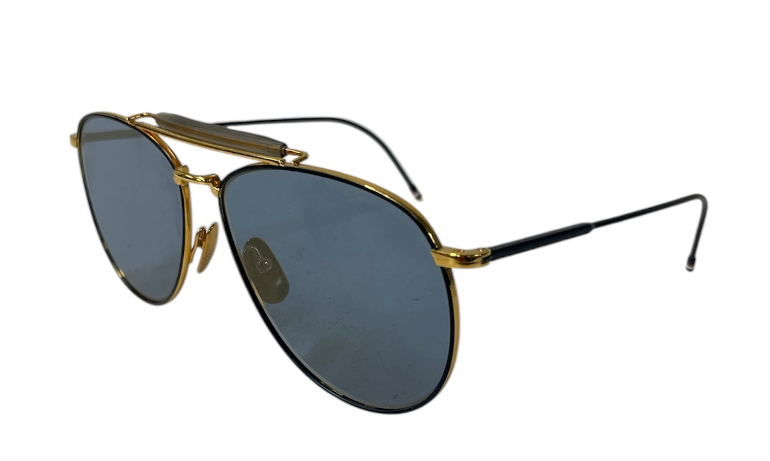 THOM BROWNE. NEW YORK/Sunglasses/Metal/BLU/TB015LTDNVYGLD62 view 2