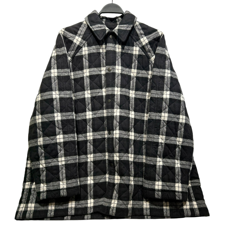 BALENCIAGA/Flannel Shirt/44/Wool/BLK/Plaid/PADDED FLANNEL