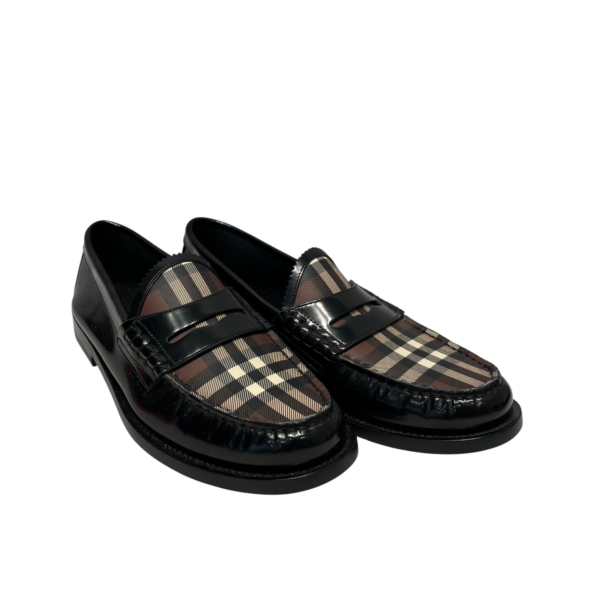 BURBERRY LONDON/Loafers/EU 39.5/Leather/BLK/ view 1