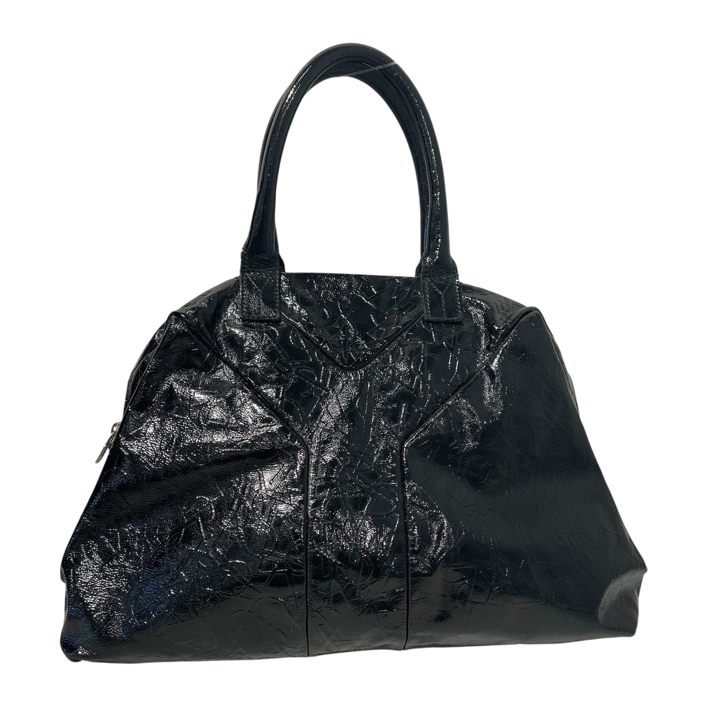 YVES SAINT LAURENT/Tote Bag/Monogram/Leather/BLK/PANTENT LEATHER TOTE view 2