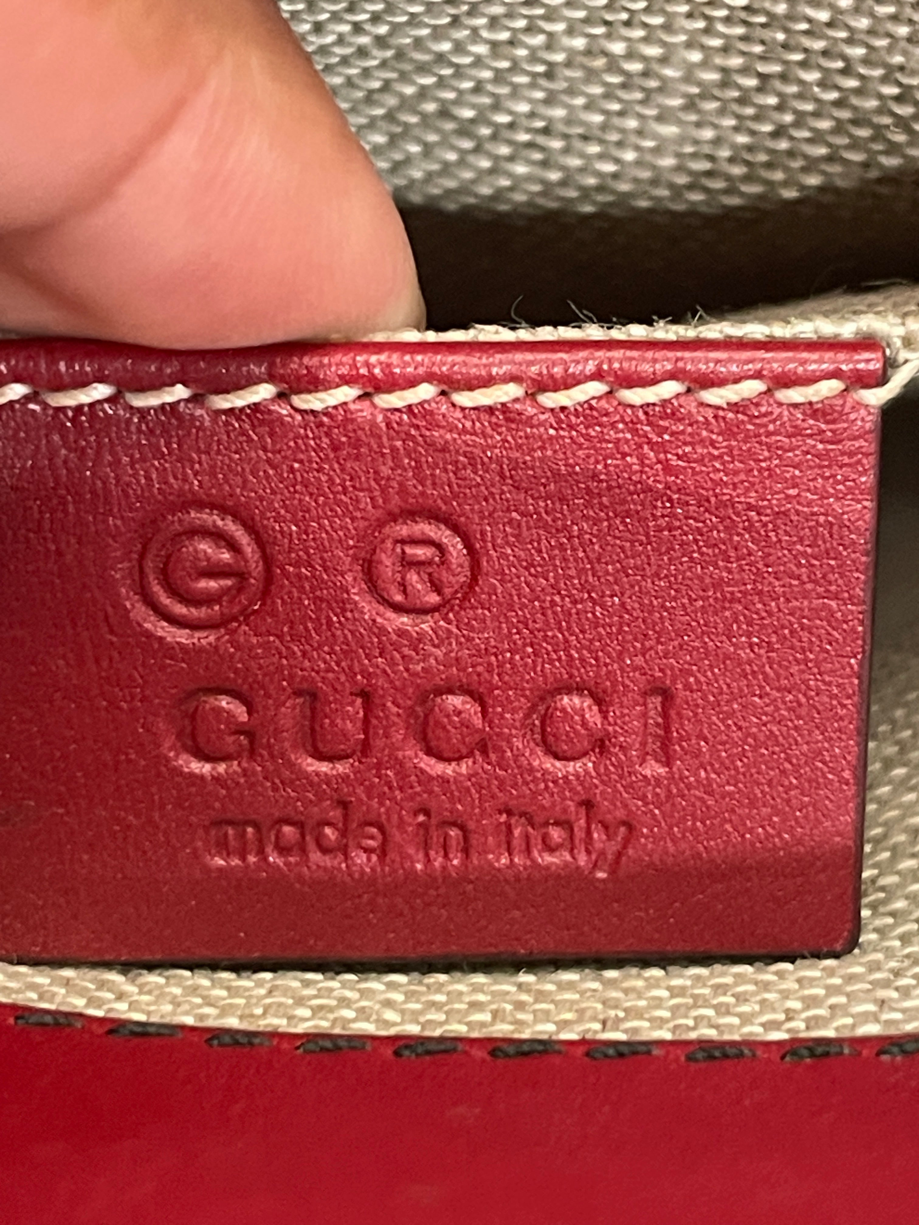 GUCCI/Cross Body Bag/Monogram/Leather/RED/449636493075 view 6