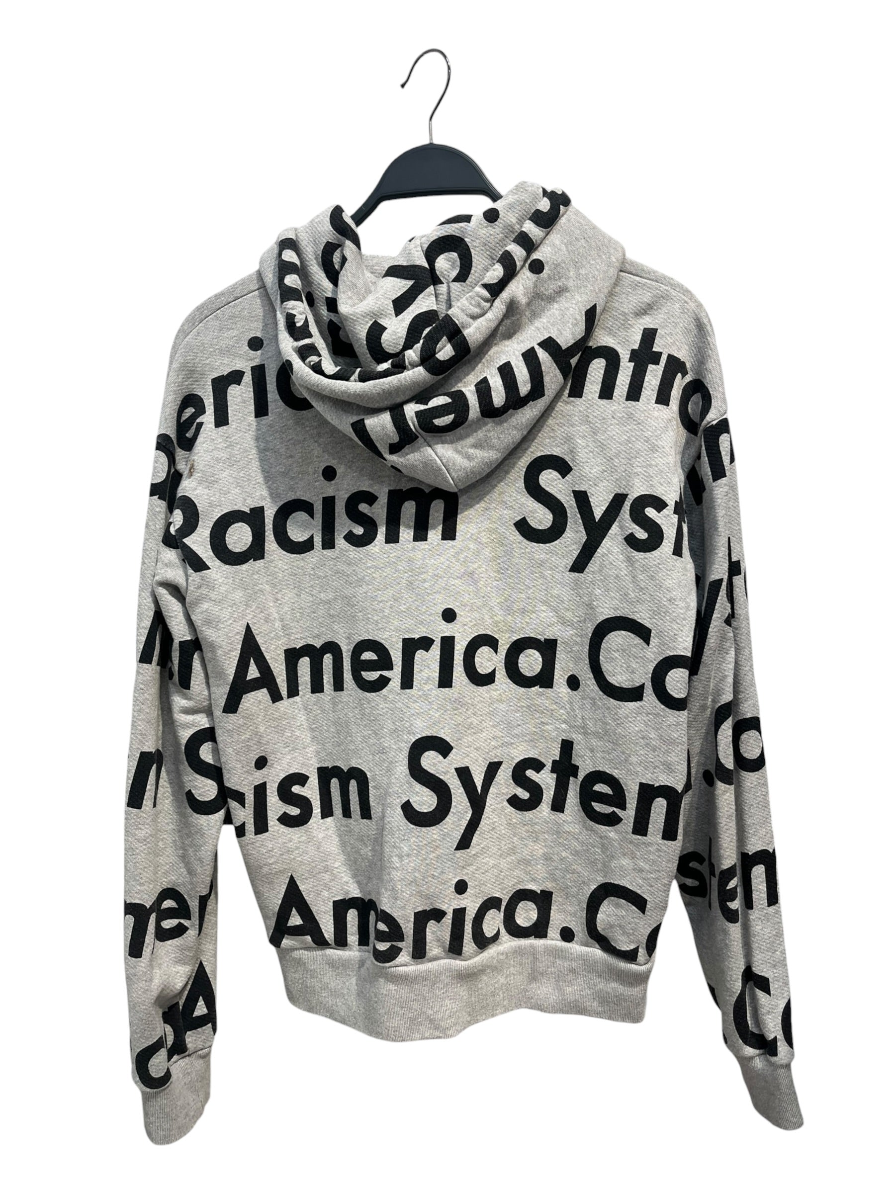 DENIM TEARS/Hoodie/L/All Over Print/Cotton/GRY/CROPPED view 2