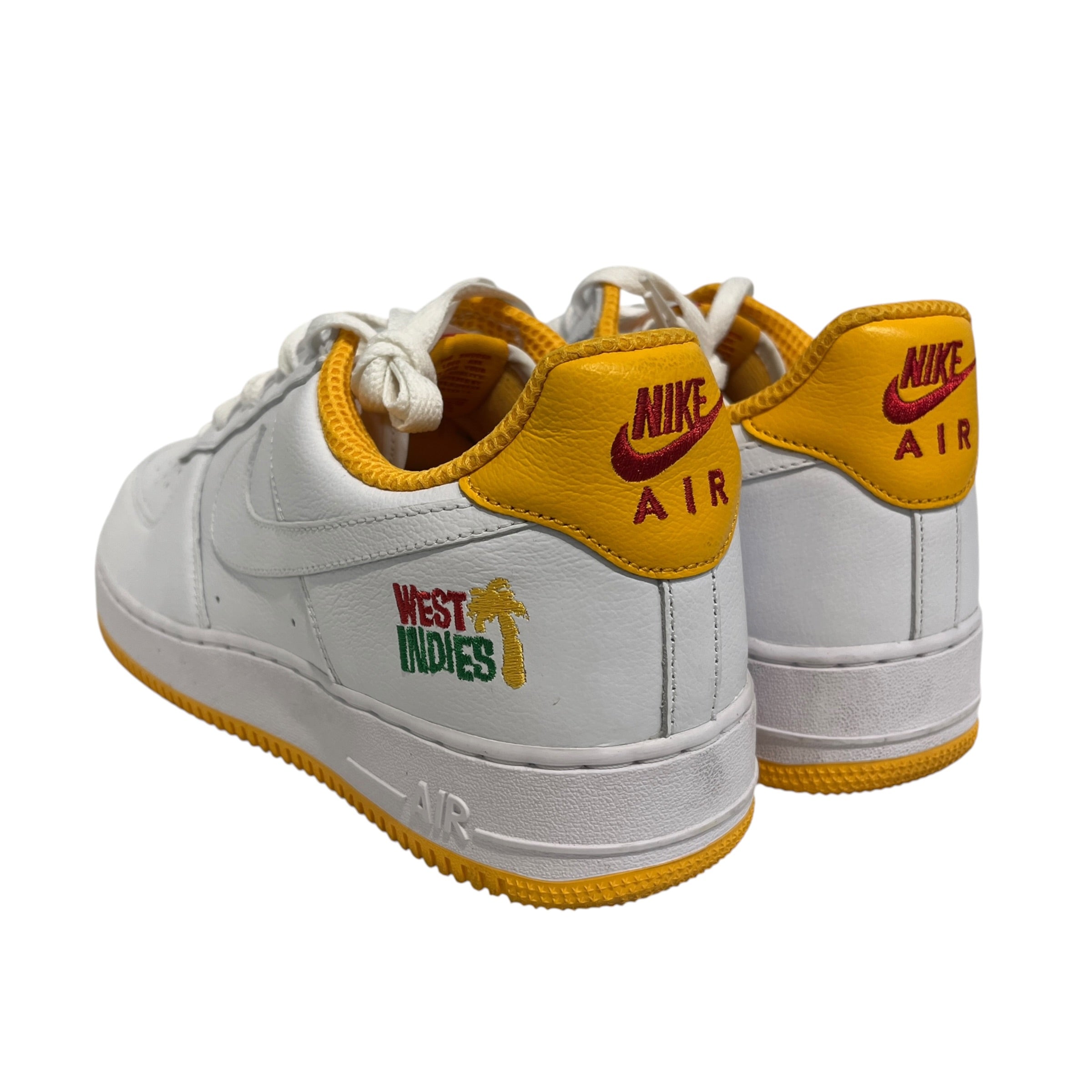 NIKE/Low-Sneakers/US 12/Leather/WHT/West Indies AF1 Yellow view 2