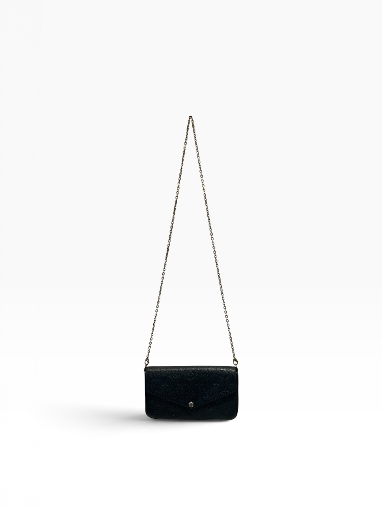 LOUIS VUITTON/Clutch Bag/Leather/BLK/Pochette Felicie view 1