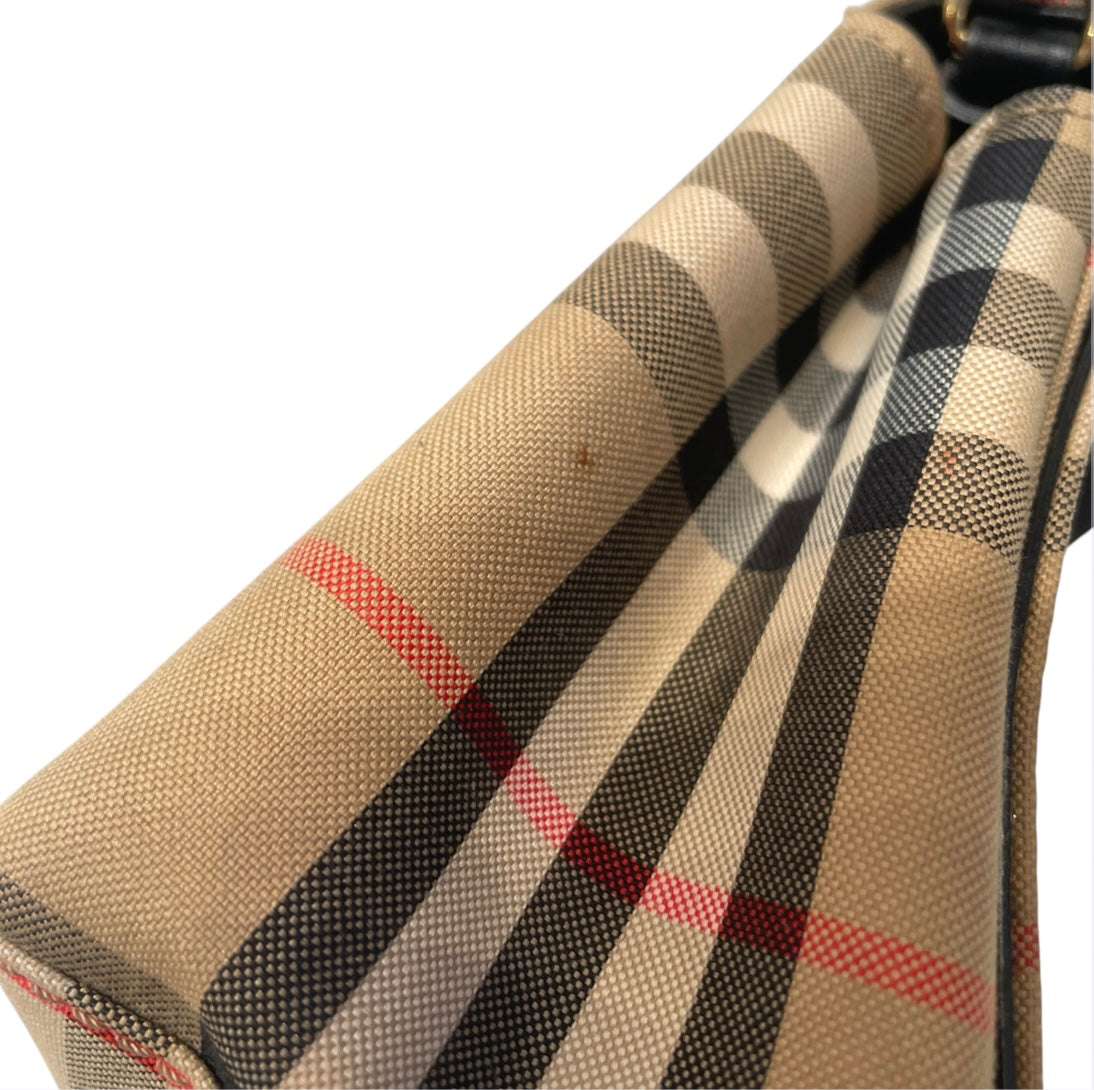 BURBERRY/Cross Body Bag/Plaid/Cotton/BEG/HACKBERRY view 7