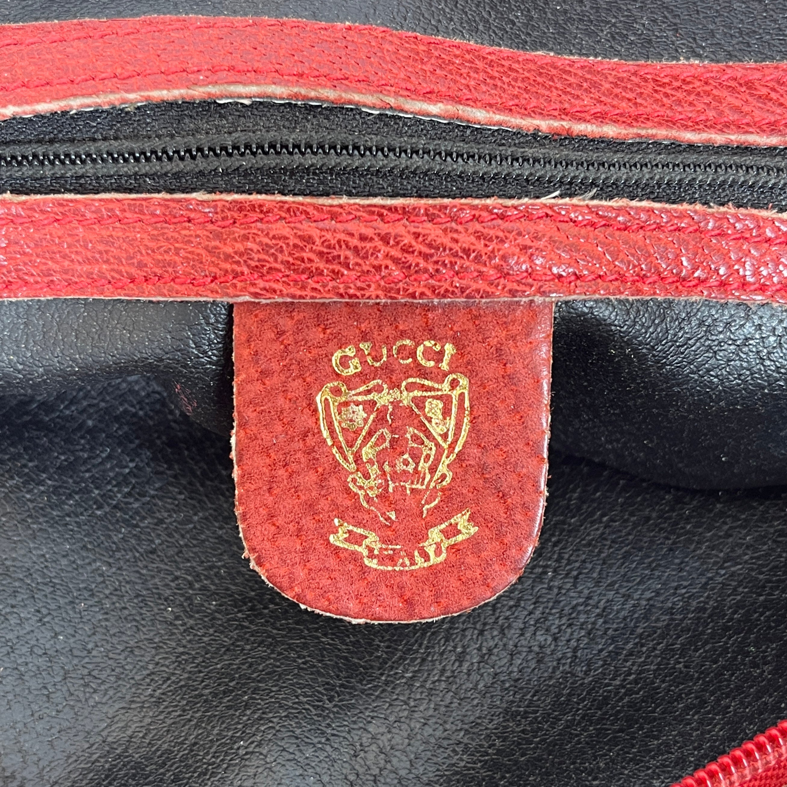 GUCCI/Cross Body Bag/Leather/RED/Vintage view 4