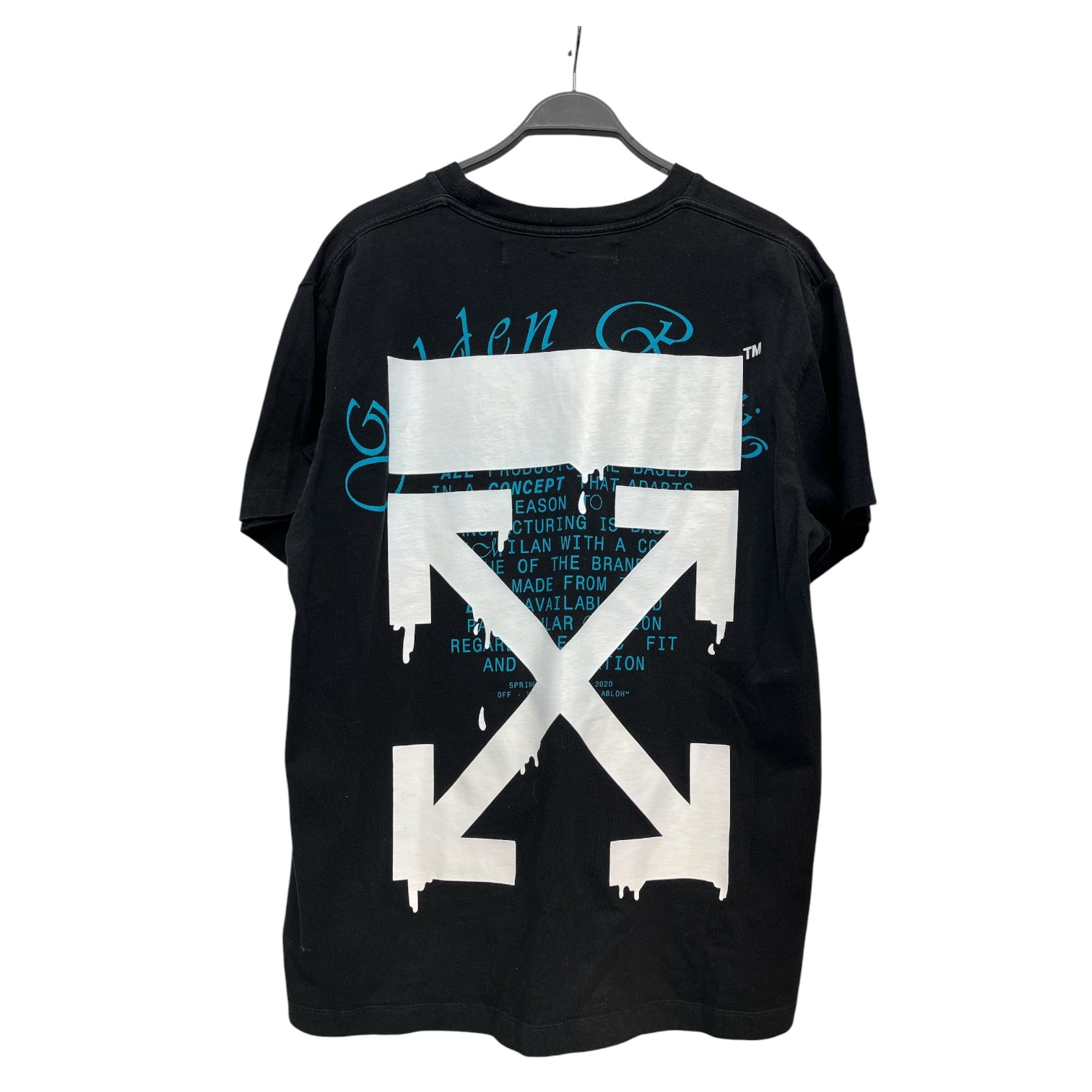 OFF-WHITE/T-Shirt/XS/Cotton/BLK/golden ratio ss20 view 2