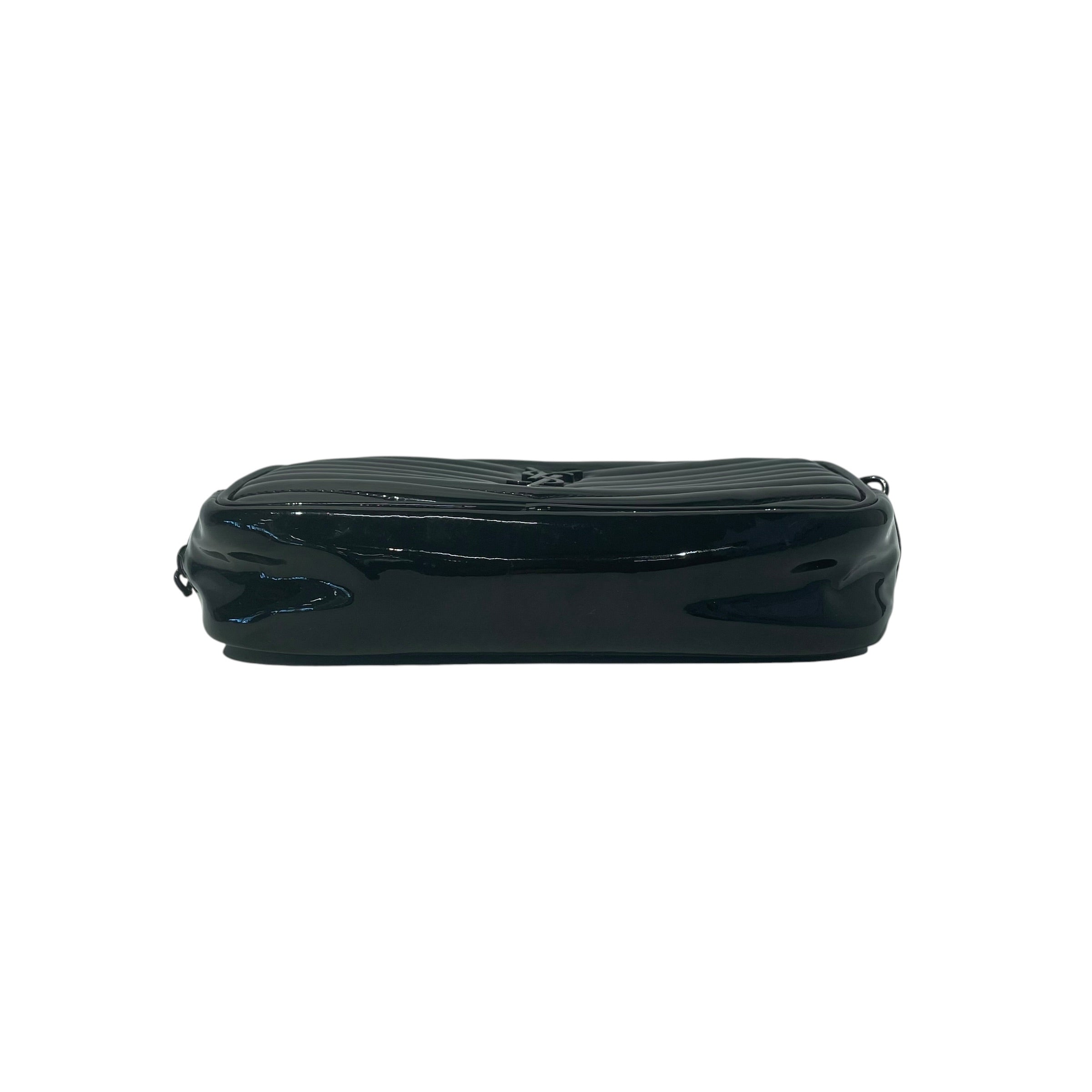 YVES SAINT LAURENT/Cross Body Bag/BLK/black ysl paten leather view 3