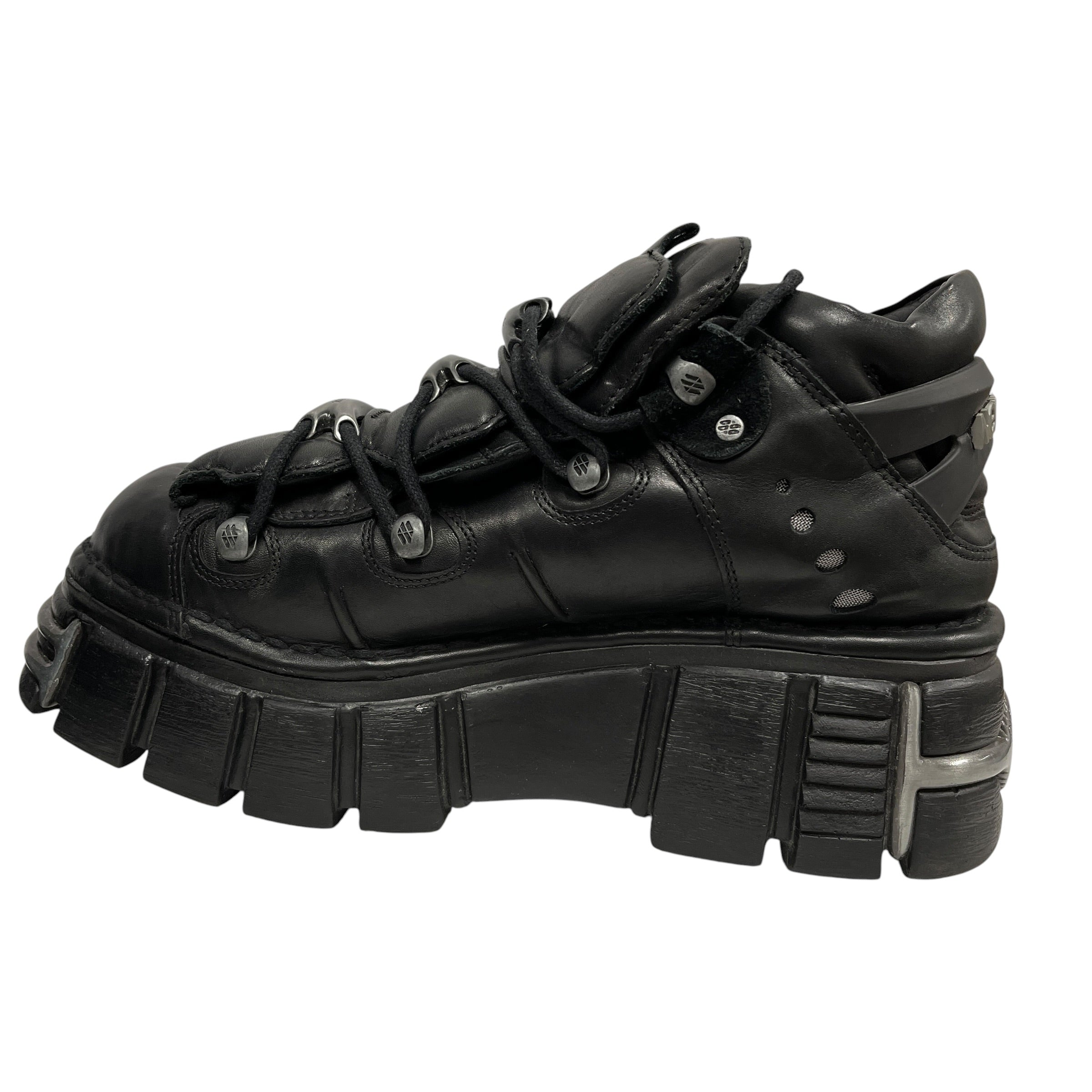 NEW ROCK/Hi-Sneakers/EU 44/Leather/BLK/106-S1 view 4