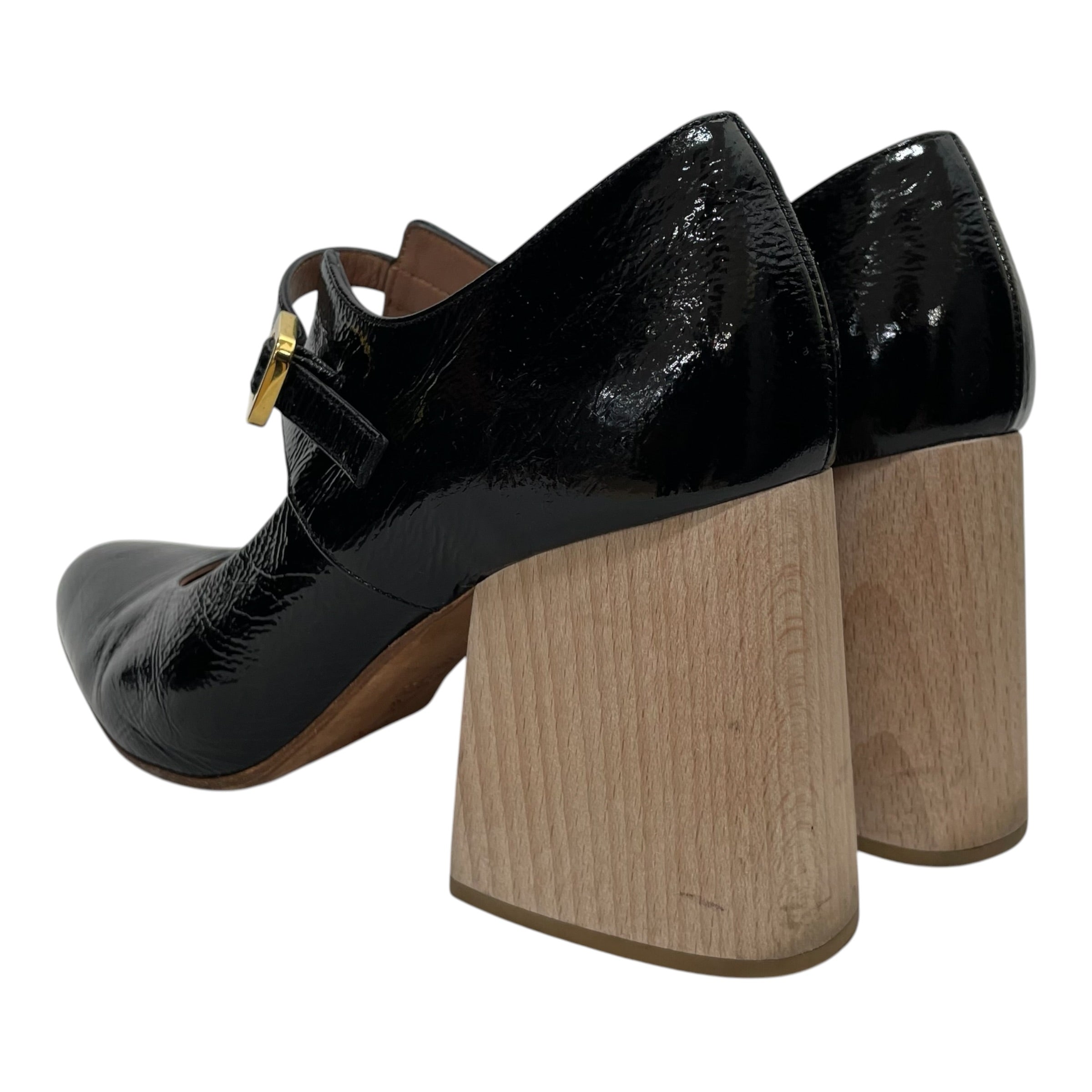 MARNI/Heels/EU 39/Leather/BLK/WOOD HEEL view 2
