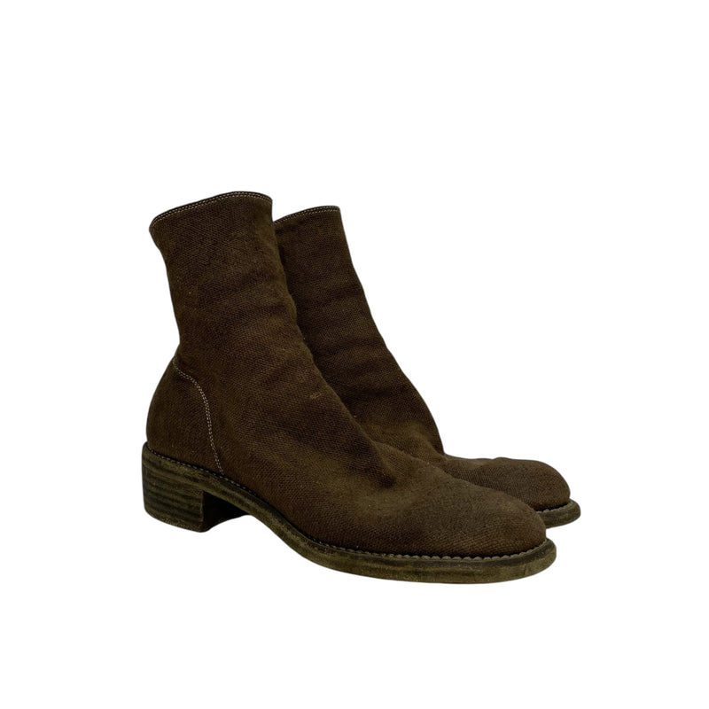 GUIDI/Ankle Boots/EU 37/Linen/CML/BACK ZIP