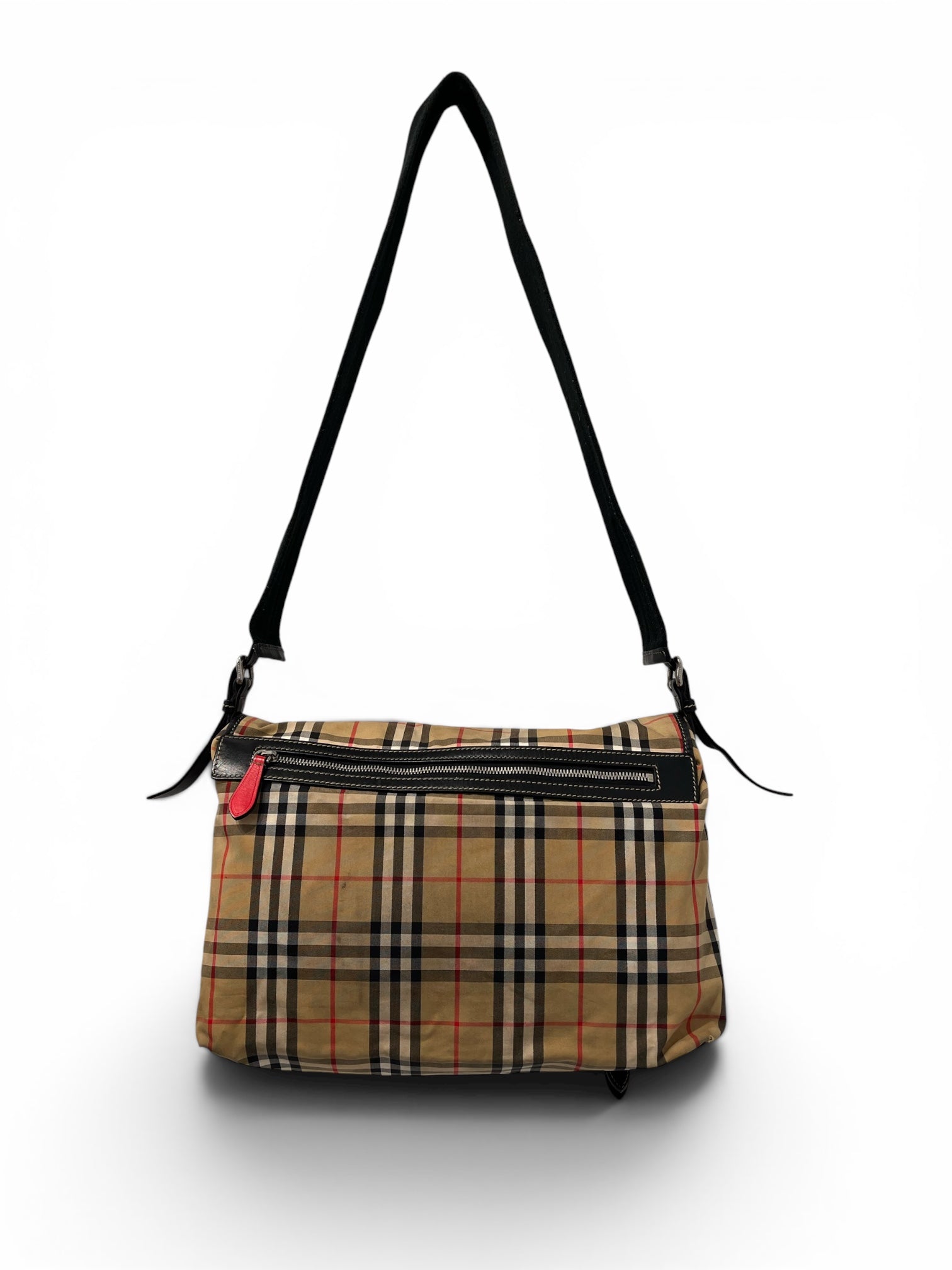 BURBERRY/Cross Body Bag/Plaid/CML/CANVAS MESSANGER BAG view 3