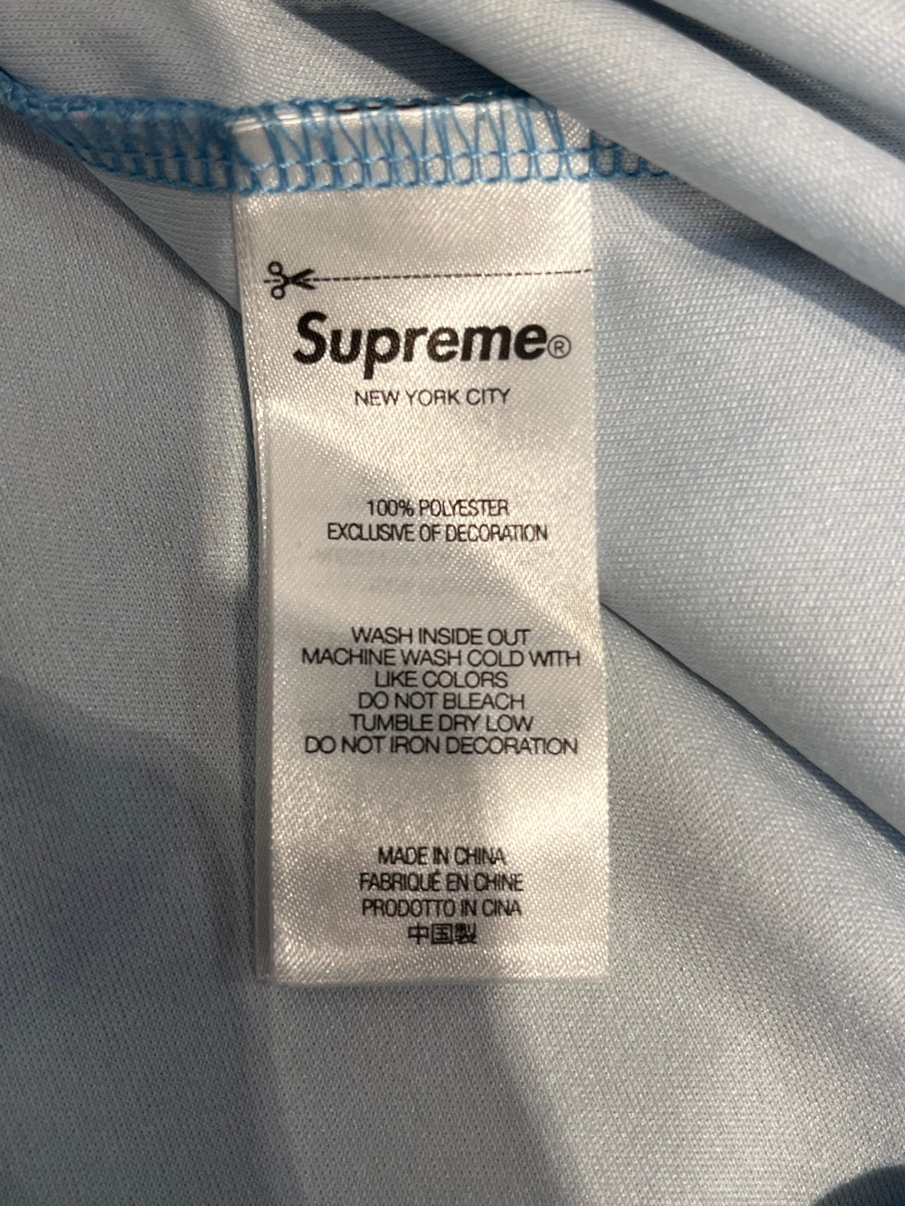 Supreme/T-Shirt/M/Polyester/BLU/Graphic/jersey motion 24 white view 4