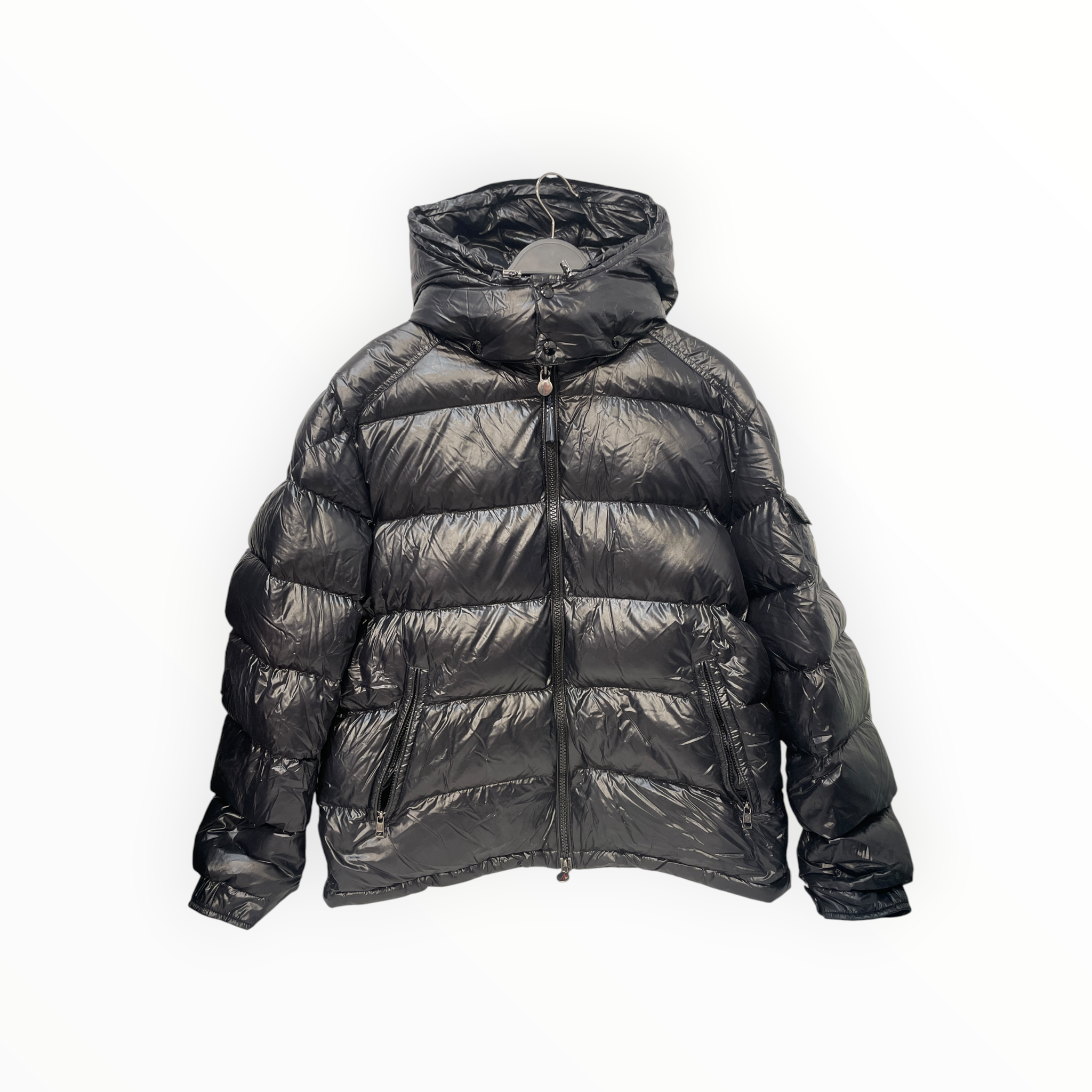 MONCLER/Puffer Jkt/7/Polyester/BLK/maya lacquered down jacket view 1