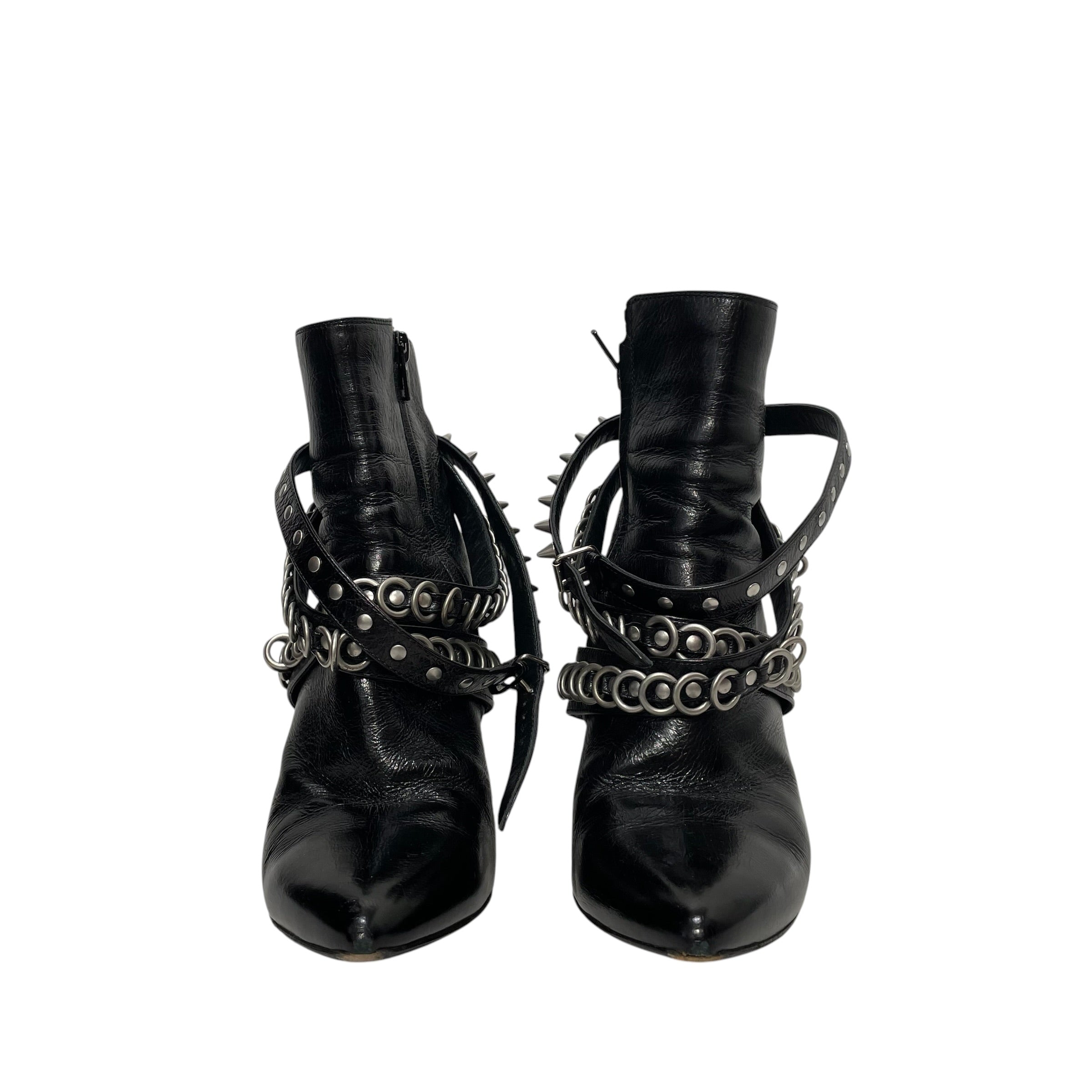 SAINT LAURENT/Boots/EU 37.5/BLK/Harness Boots view 3