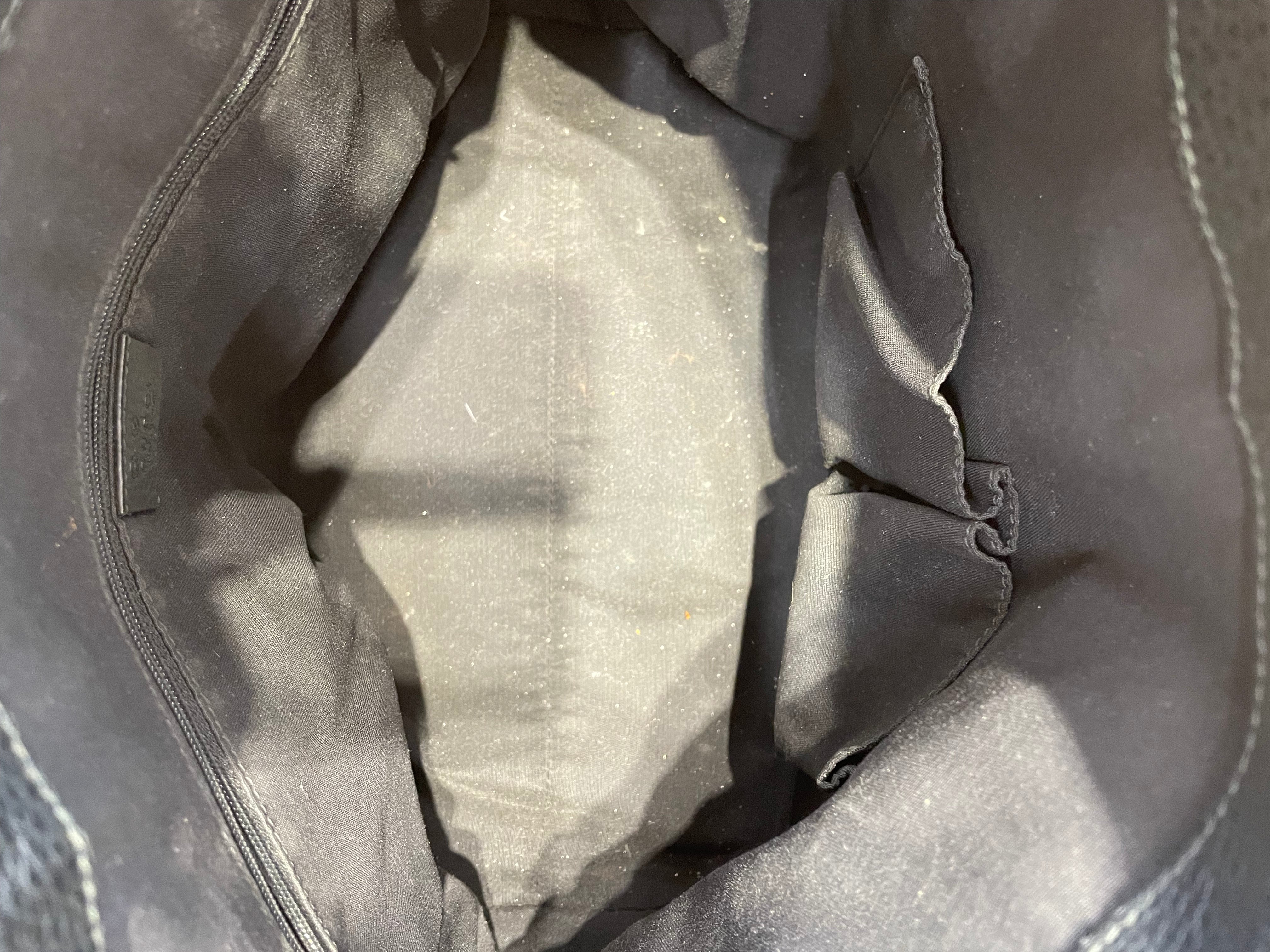 GUCCI/Hand Bag/M/Border/Nylon/BLK/DOME view 3