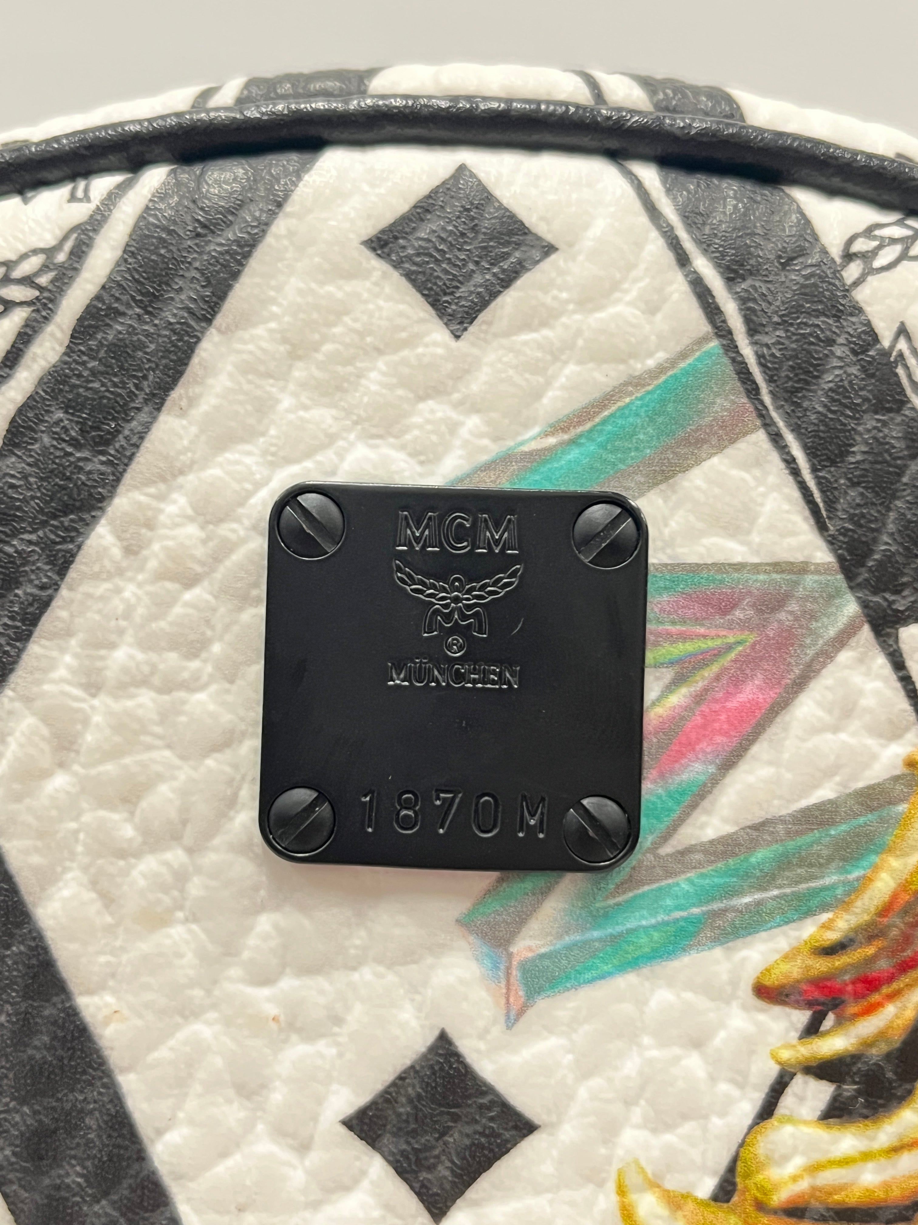 MCM/Backpack/All Over Print/Leather/WHT/ view 10
