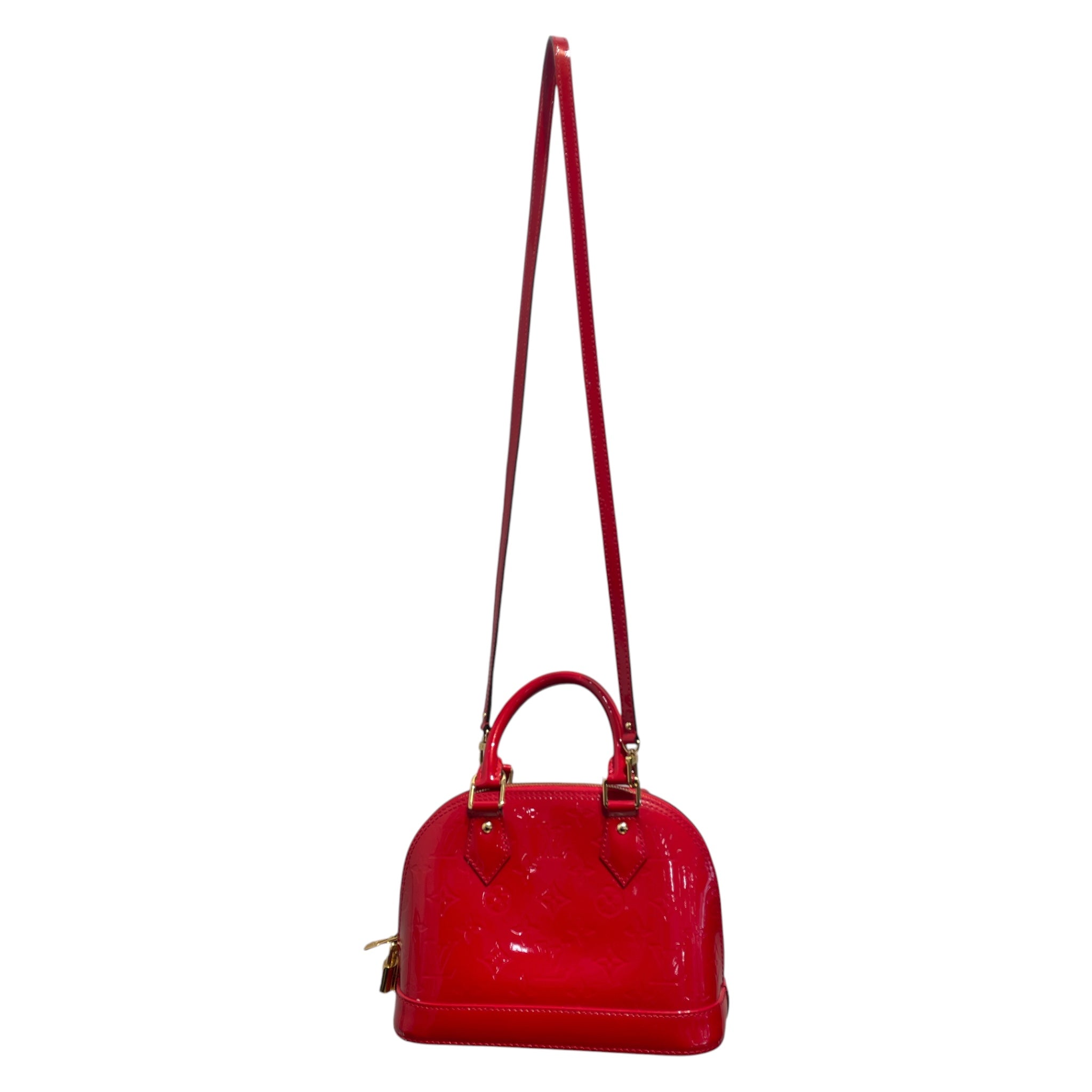 LOUIS VUITTON/Cross Body Bag/Monogram/RED/ALMA GLOSSY GOLD HARDWARE view 1