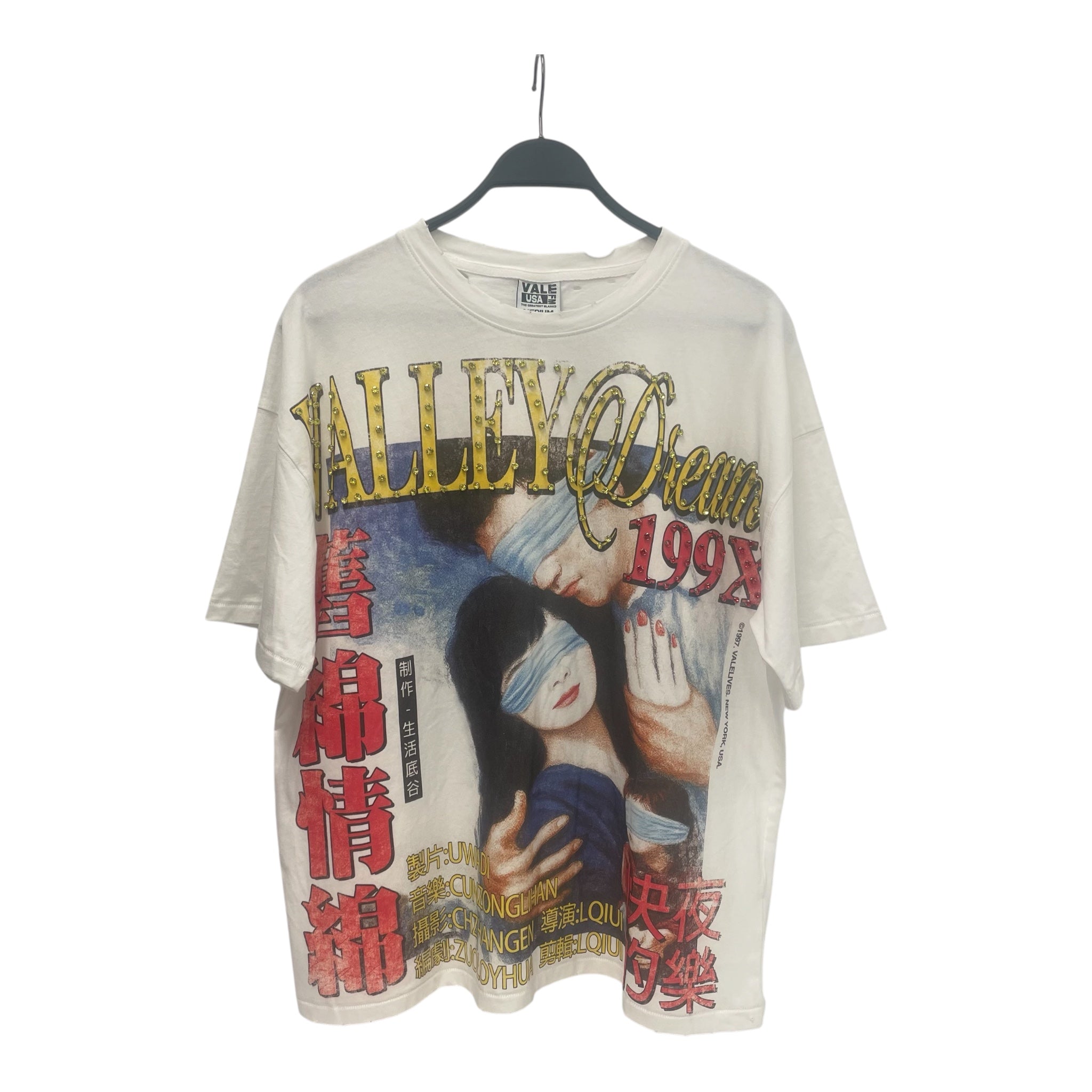 Vale/T-Shirt/M/Cotton/WHT/High Neck/Graphic/ view 1