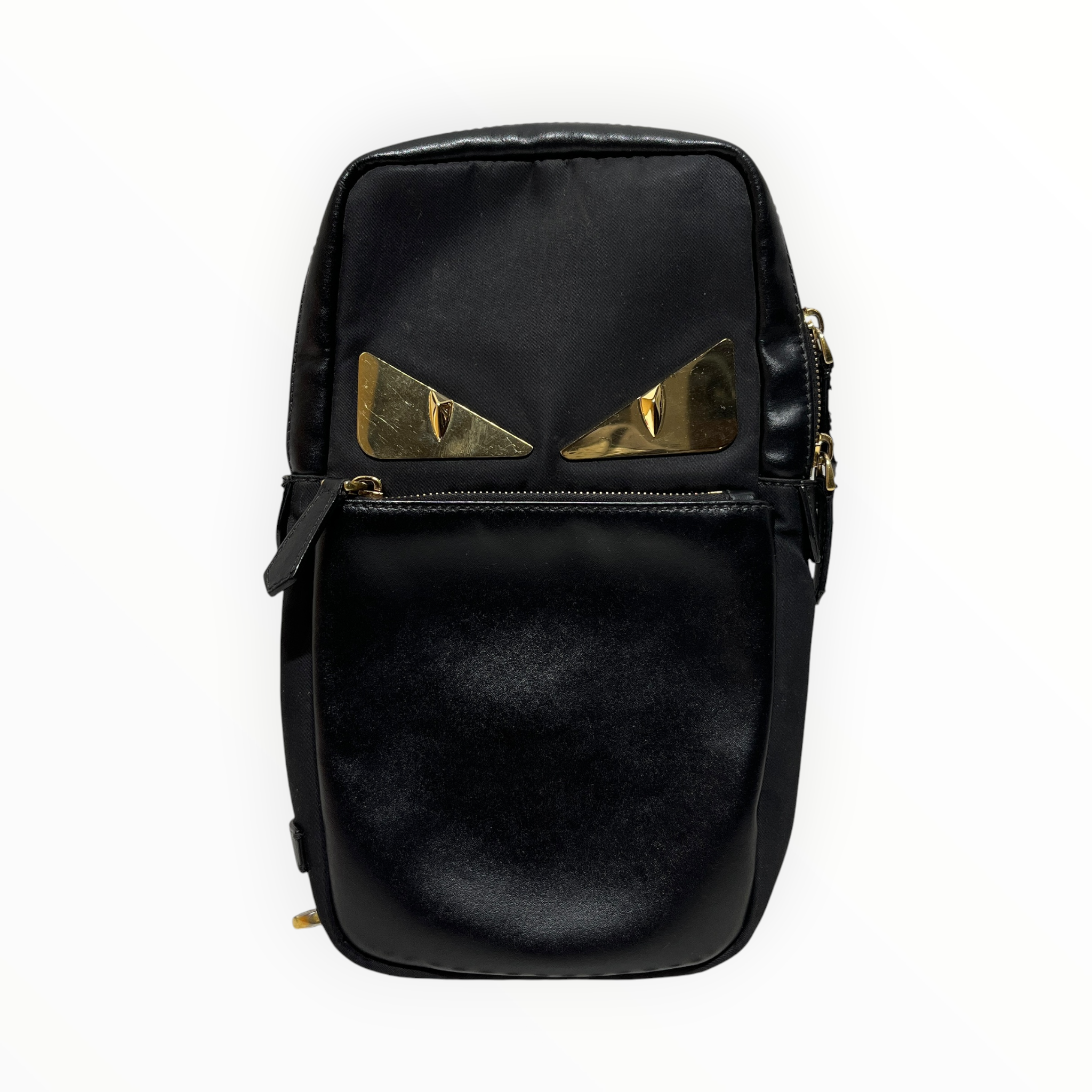 FENDI/Cross Body Bag/Leather/BLK/GOLD MONSTER CROSSBODY view 1
