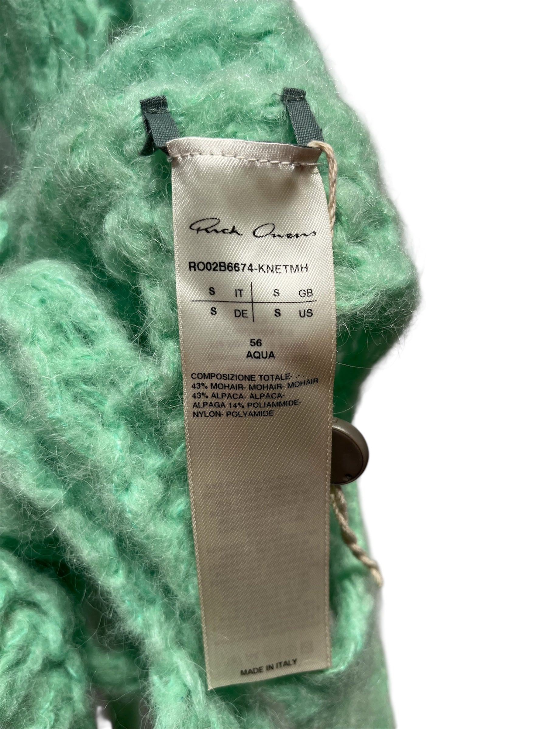 Rick Owens/Knitted Vest/S/Mohair/GRN/Net view 4