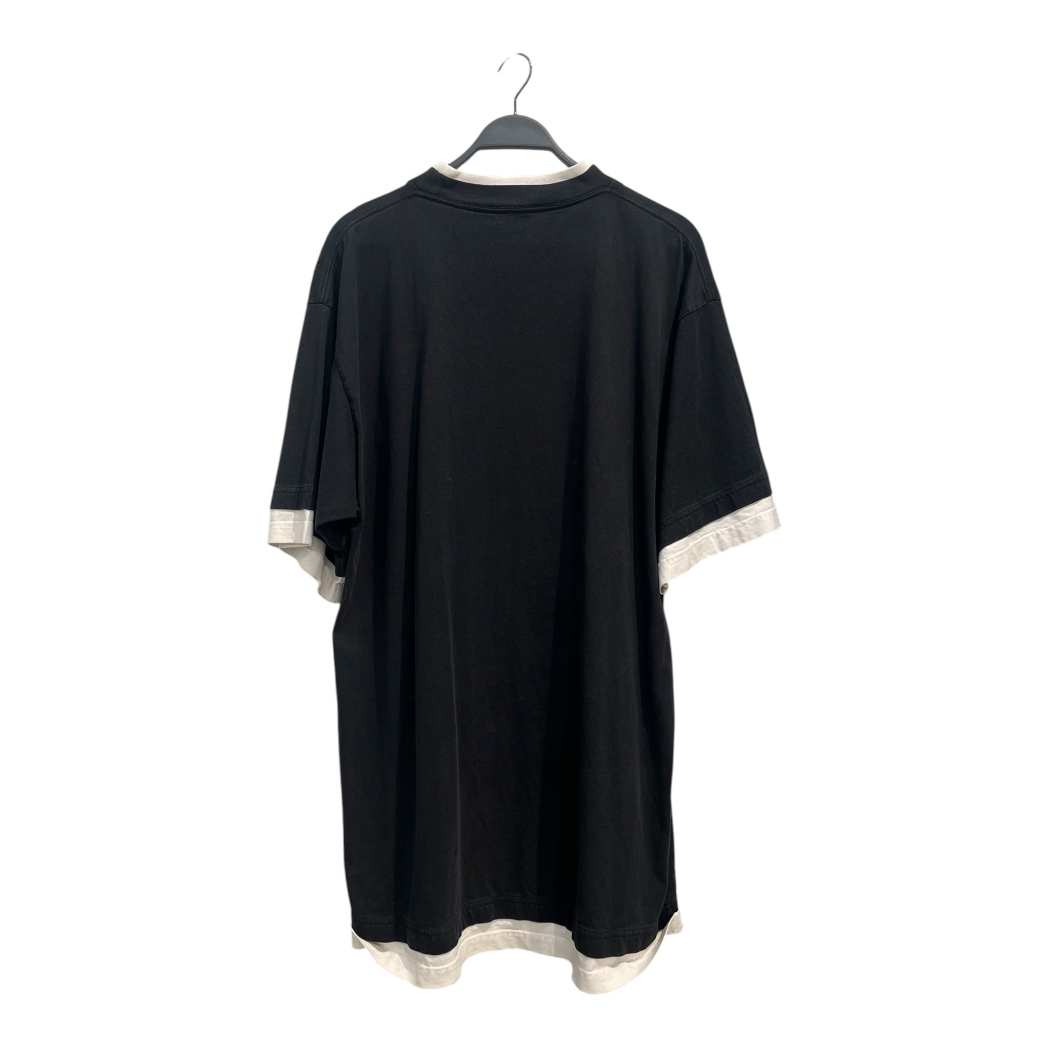 BALENCIAGA/T-Shirt/L/Cotton/BLK/WHITE COLLOR ADD ON view 2