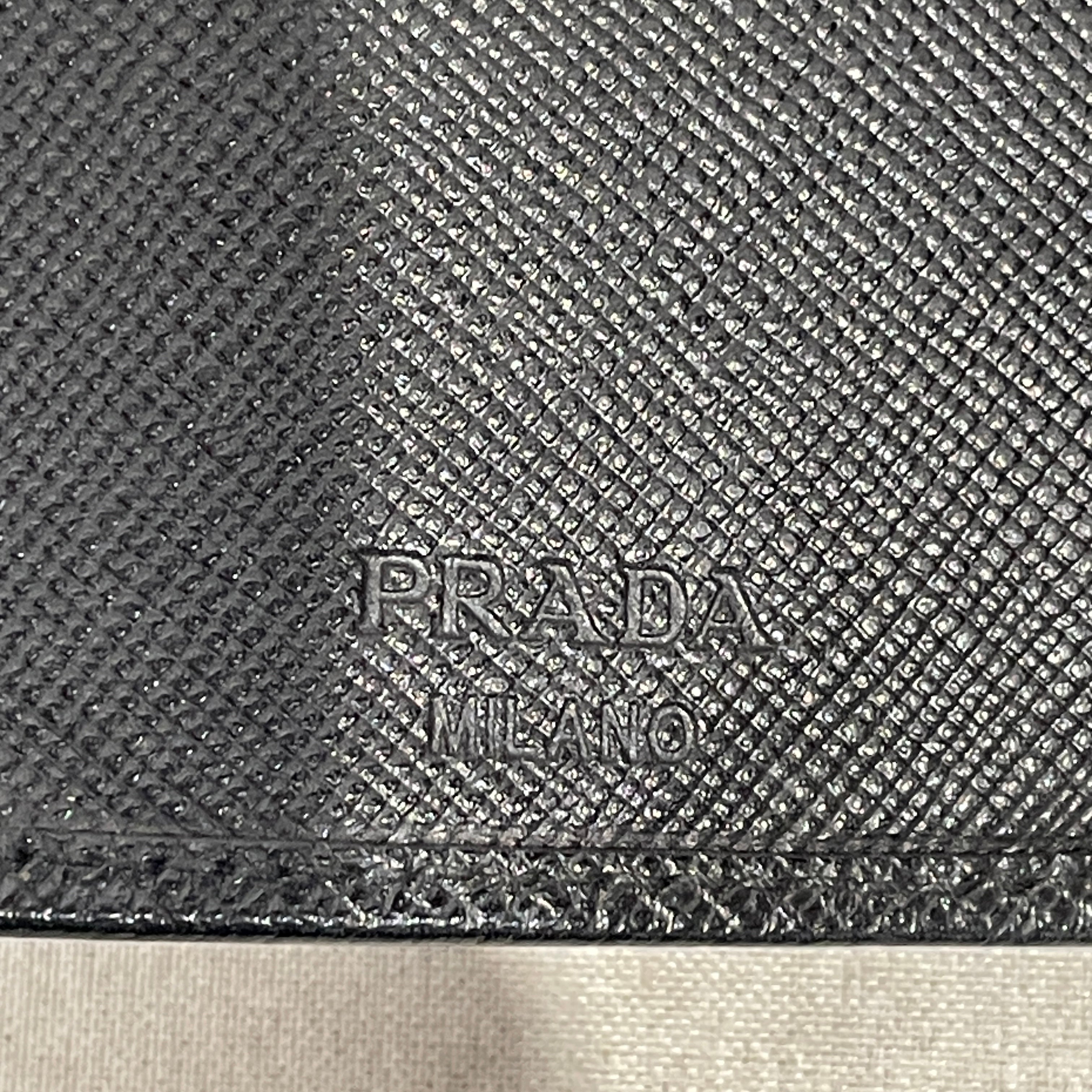 PRADA/Bifold Wallet/Black/Leather/ view 4