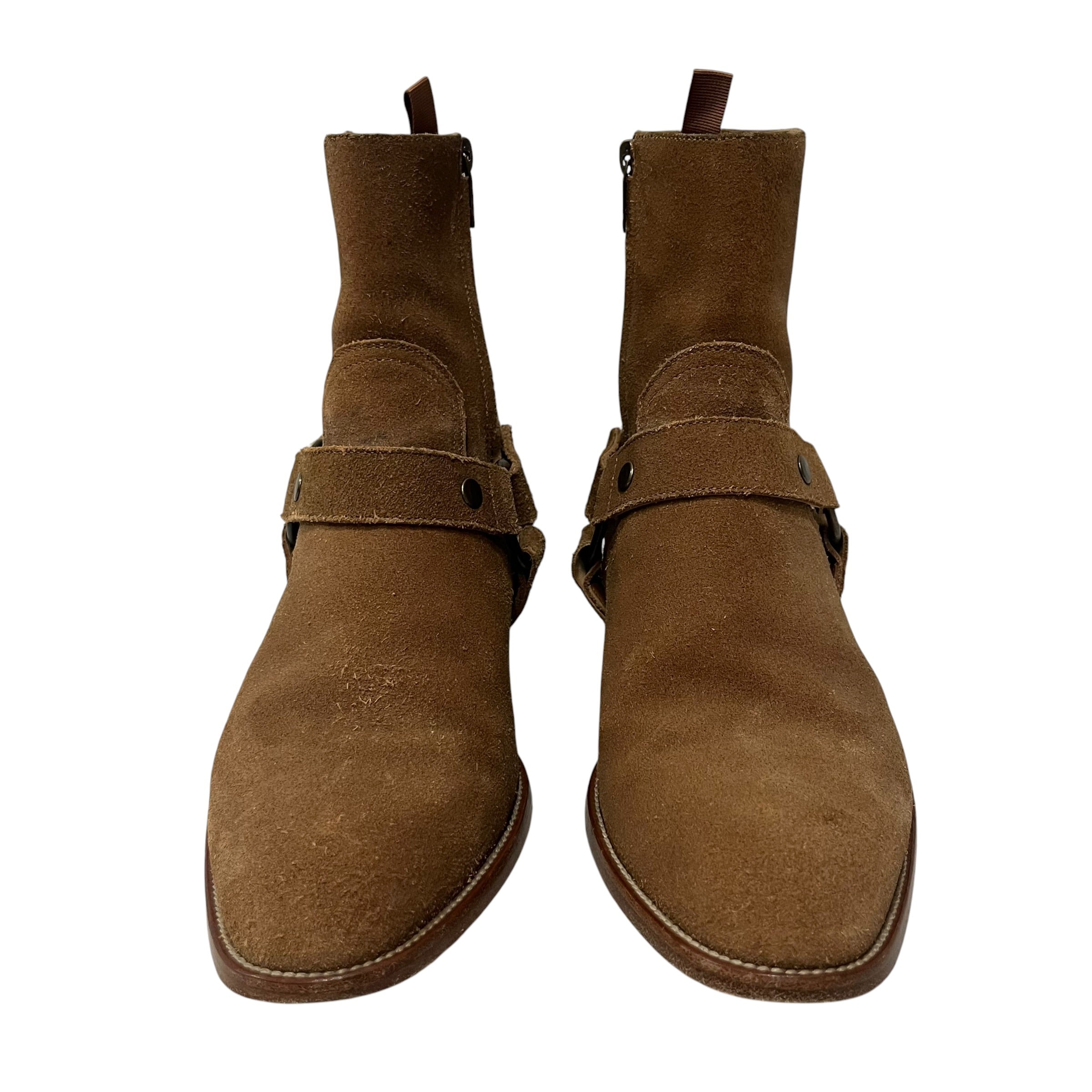 YVES SAINT LAURENT/Boots/EU 40/Suede/BEG/wyatt harness view 1