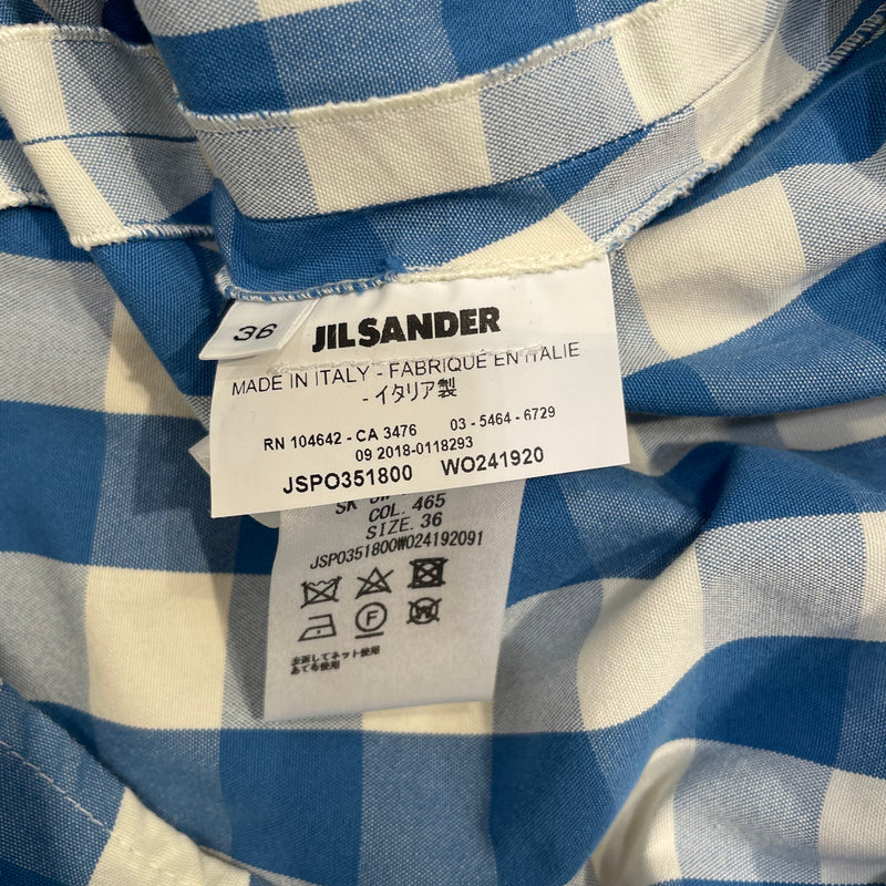 JIL SANDER/Skirt/36/BLU/Cotton/Gingham Check/