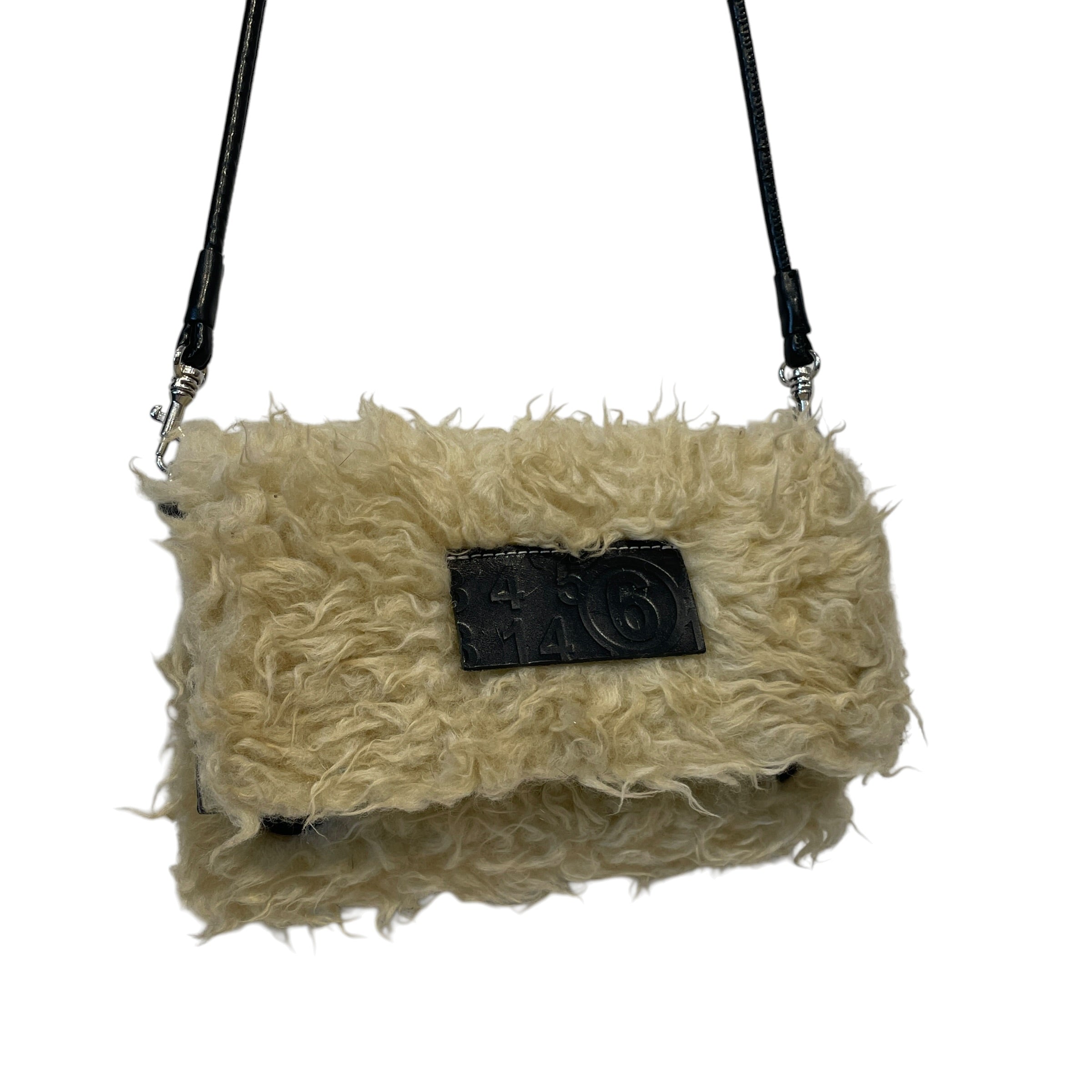 MM6/Cross Body Bag/Fur/CRM/SHERPA BAG view 2