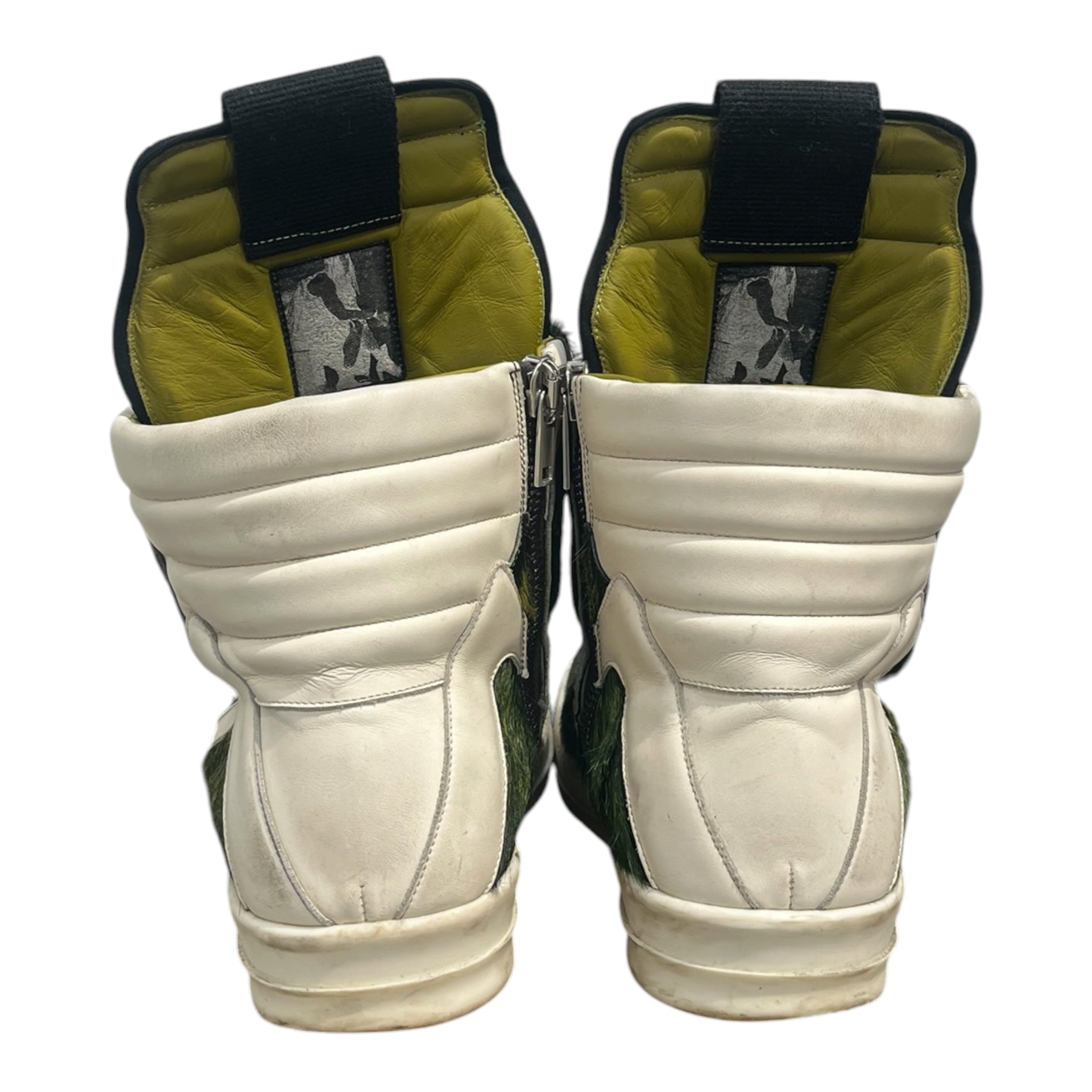 Rick Owens/Hi-Sneakers/EU 48/GRN/GREEN PONY HAIR GEOBASKET view 5