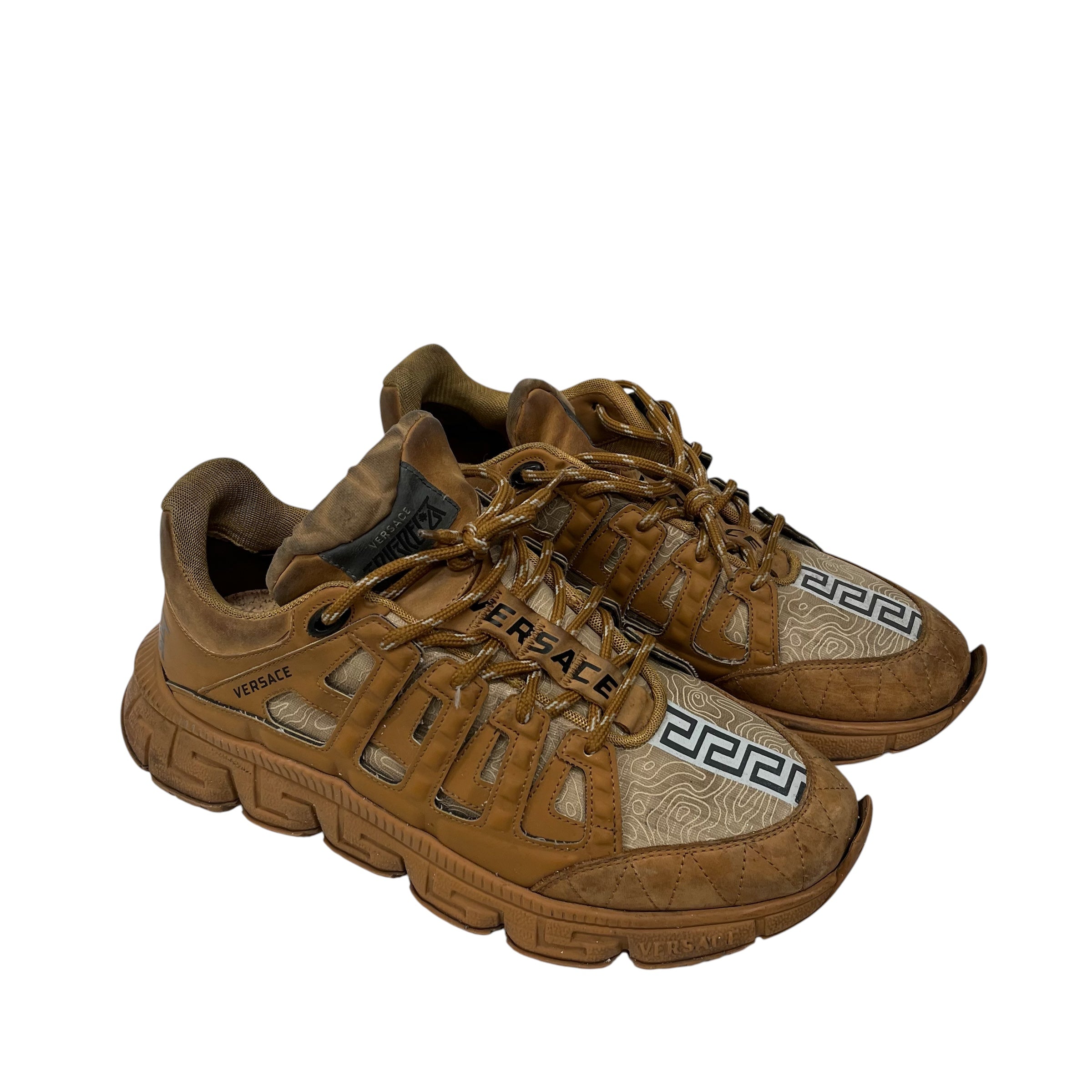 VERSACE/Low-Sneakers/US 9/BEG/TRIGRECA view 1