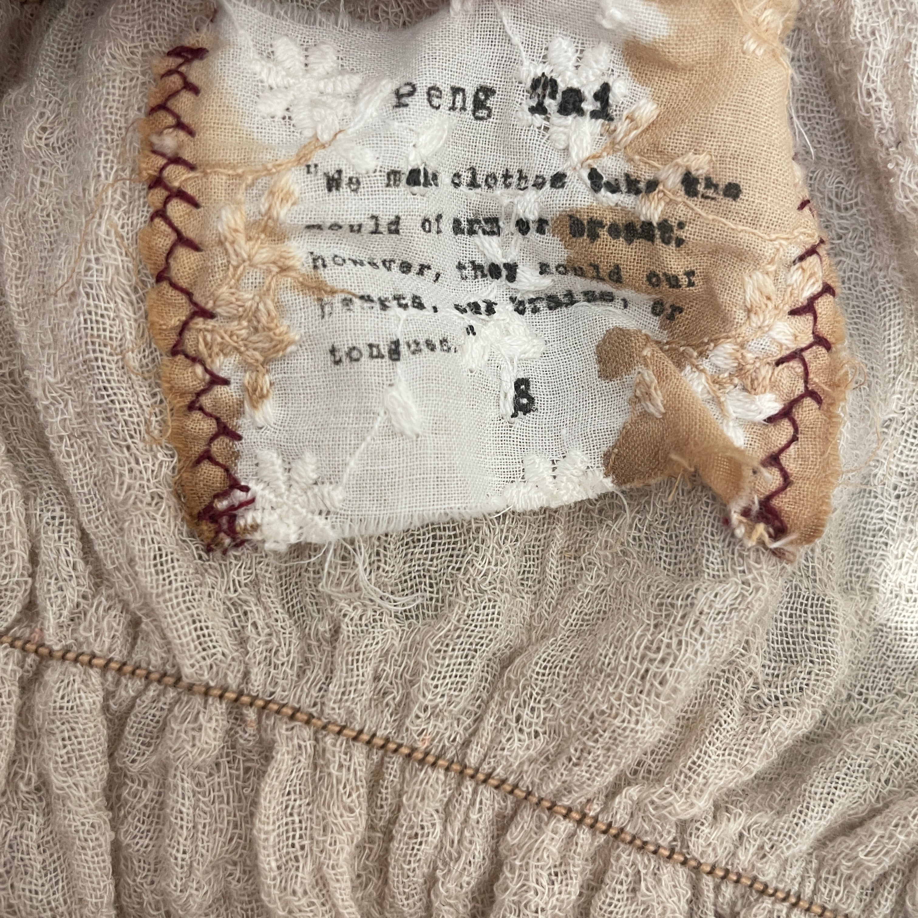 Peng Tai/T-Shirt/8/Cotton/CRM/NATURAL DYE TOP view 3